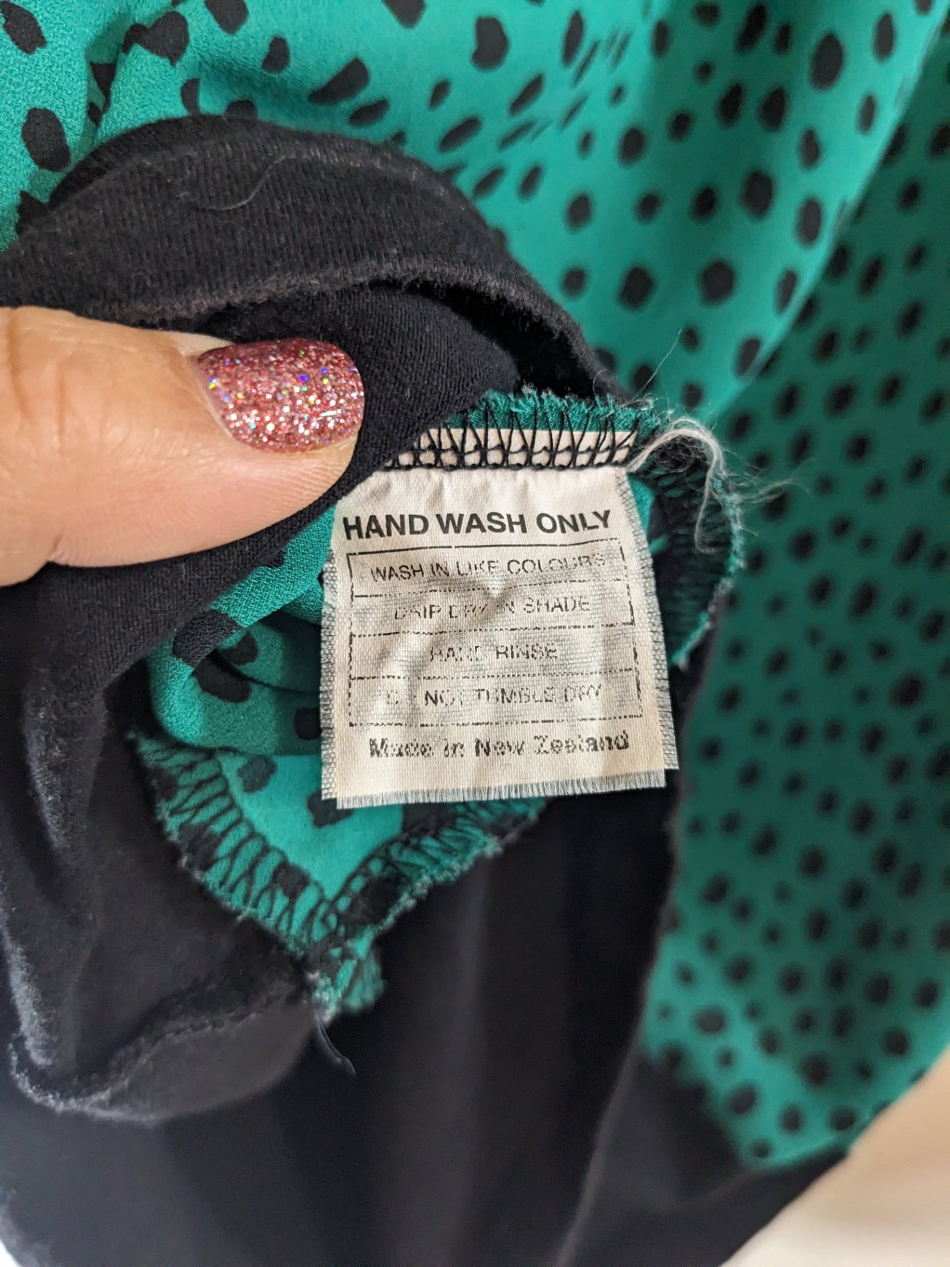 Surge Green/Black Blouse - M