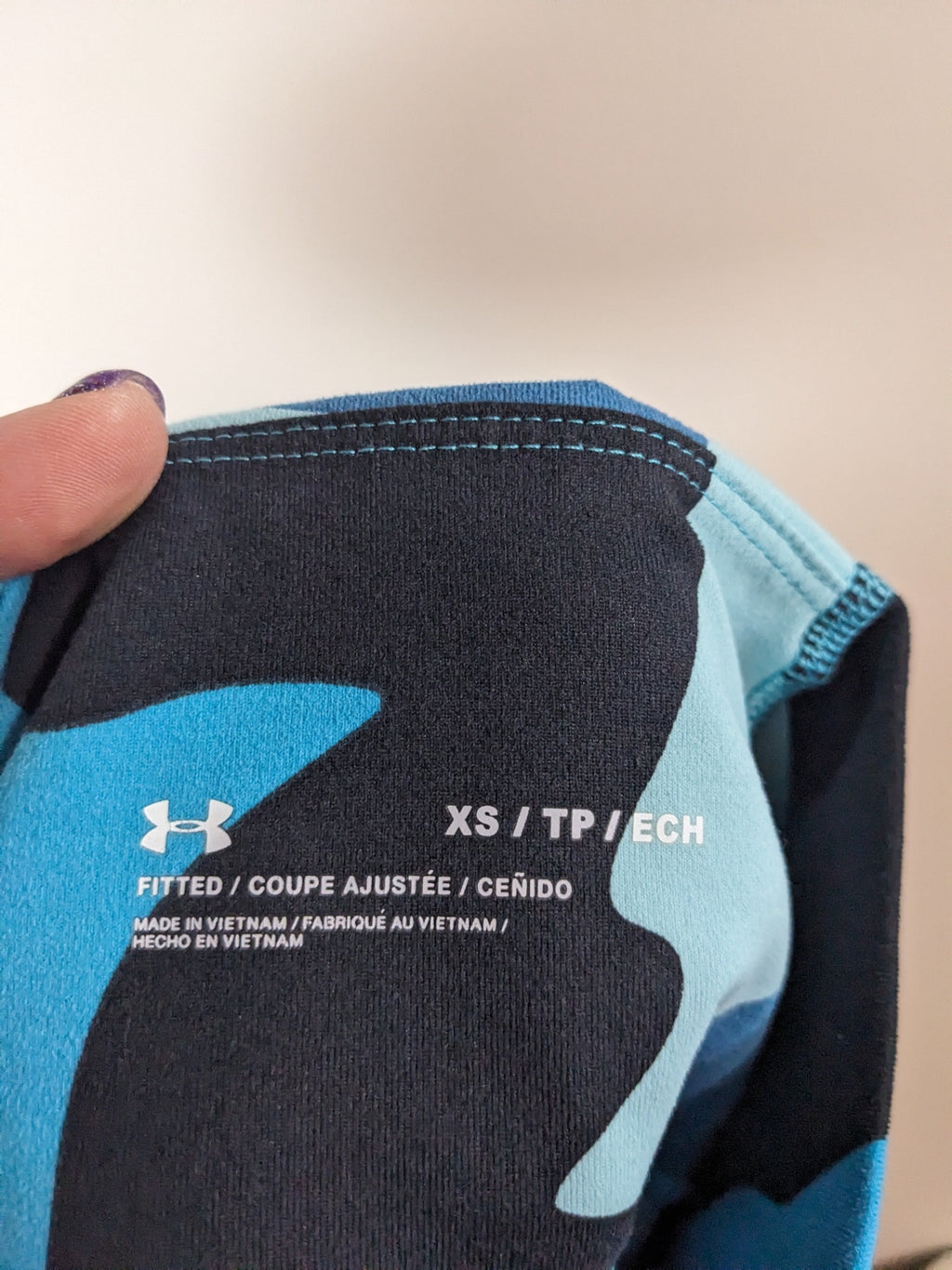 Under Armour Blue Camo Leggings - XS