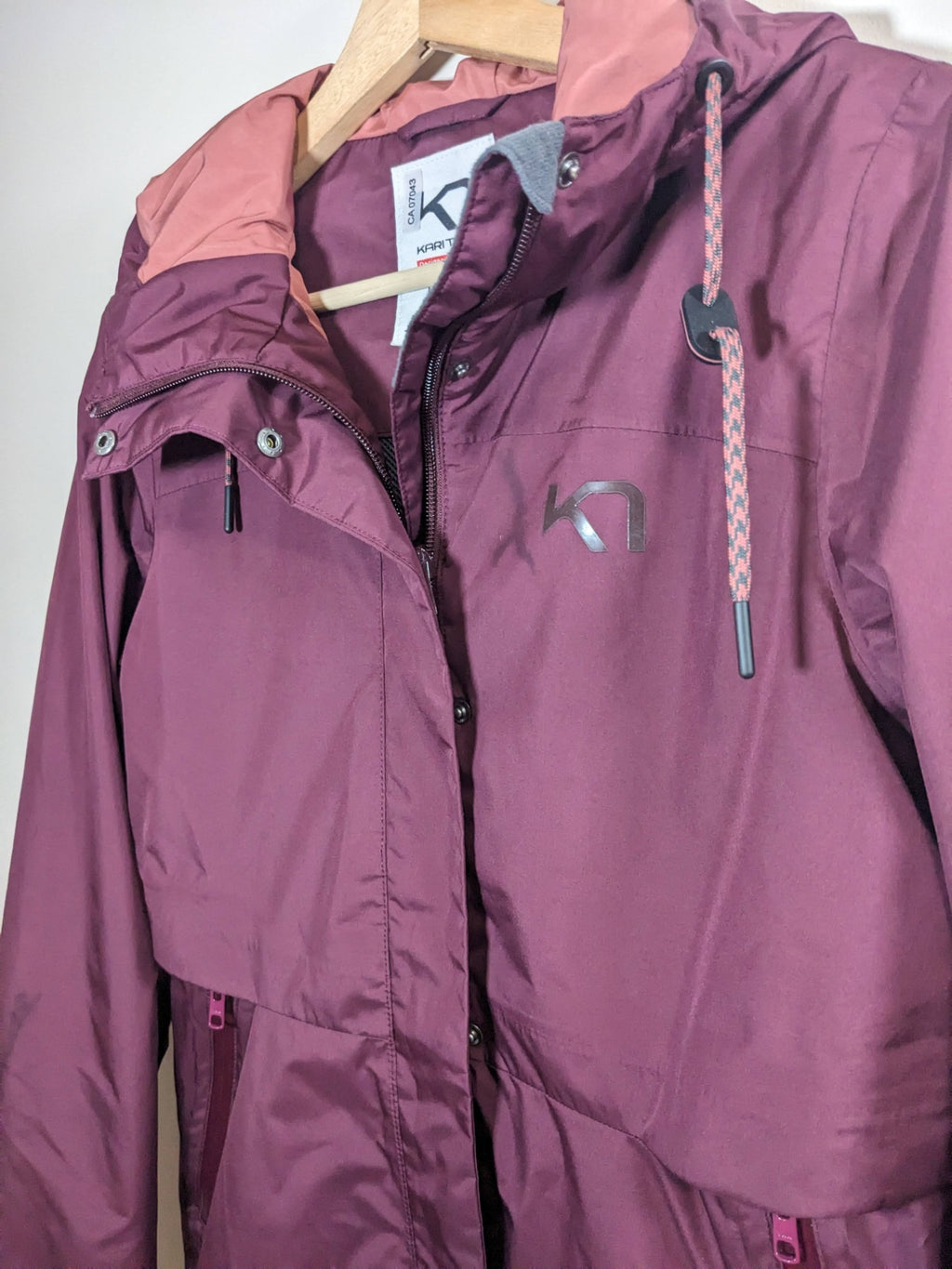 Kari Traa Burgundy Rain Jacket - XS
