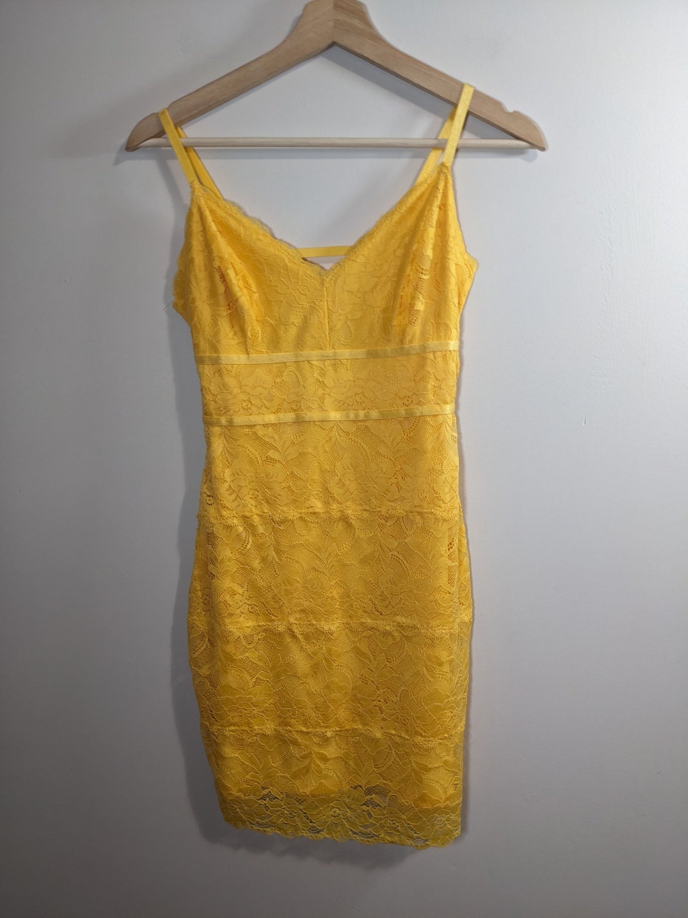 Guess Yellow Lace Dress - S
