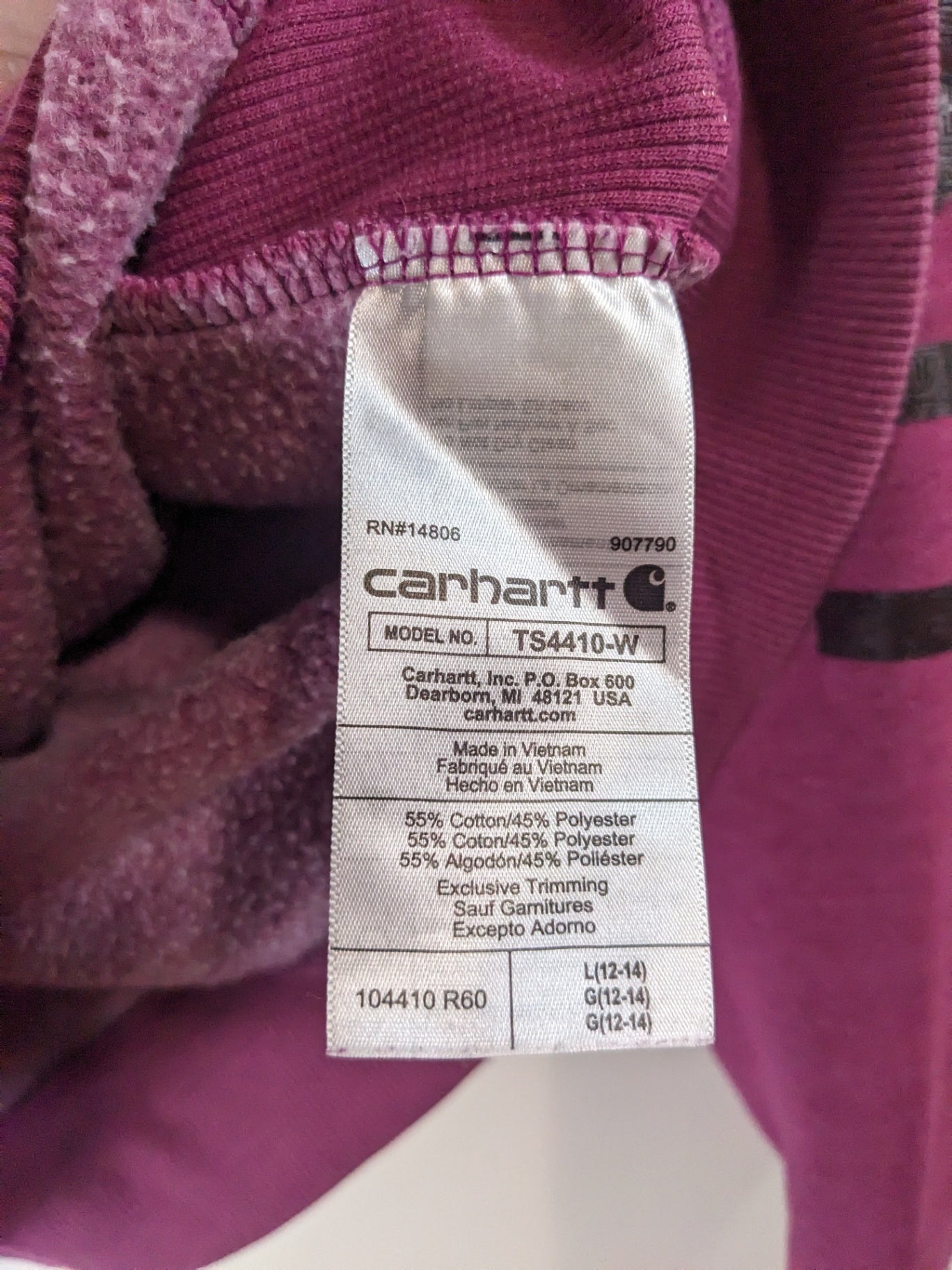 Carhartt Pink Crewneck - L