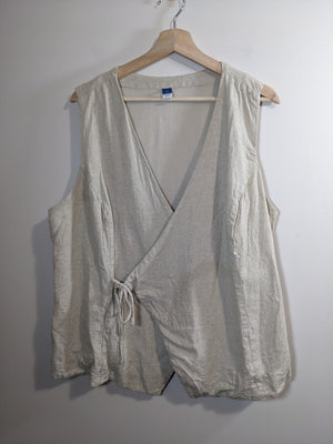 Old Navy Linen Beige Sleeveless Blouse - 2XL