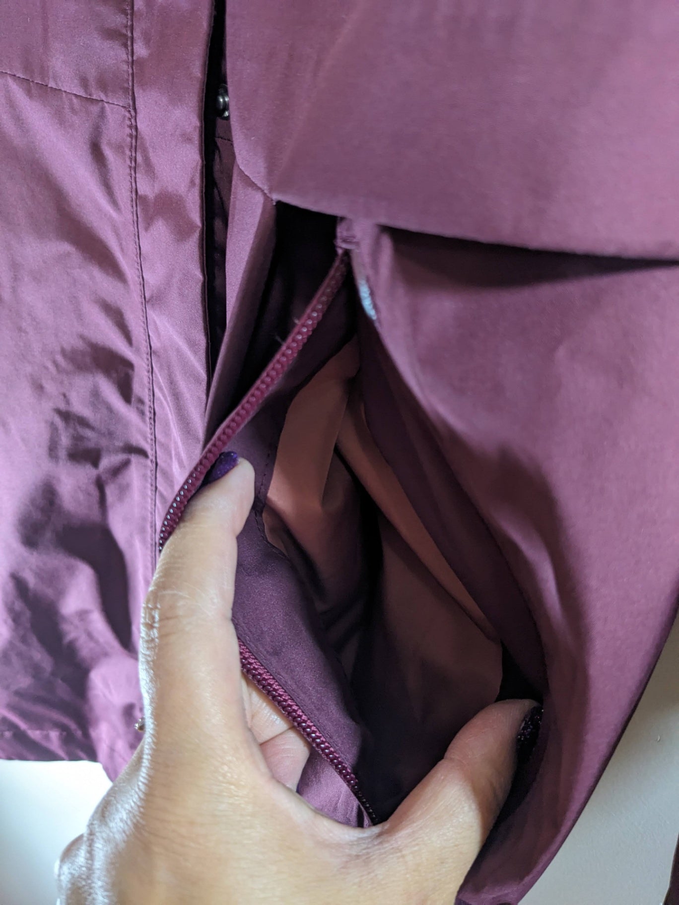 Kari Traa Burgundy Rain Jacket - XS