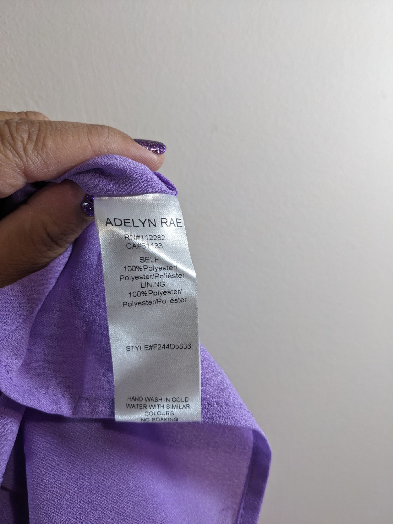 NWT Adelyn Rae Purple Dress - S