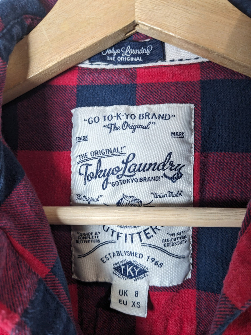 Tokyo Laundry Plaid Shirt - sz 8