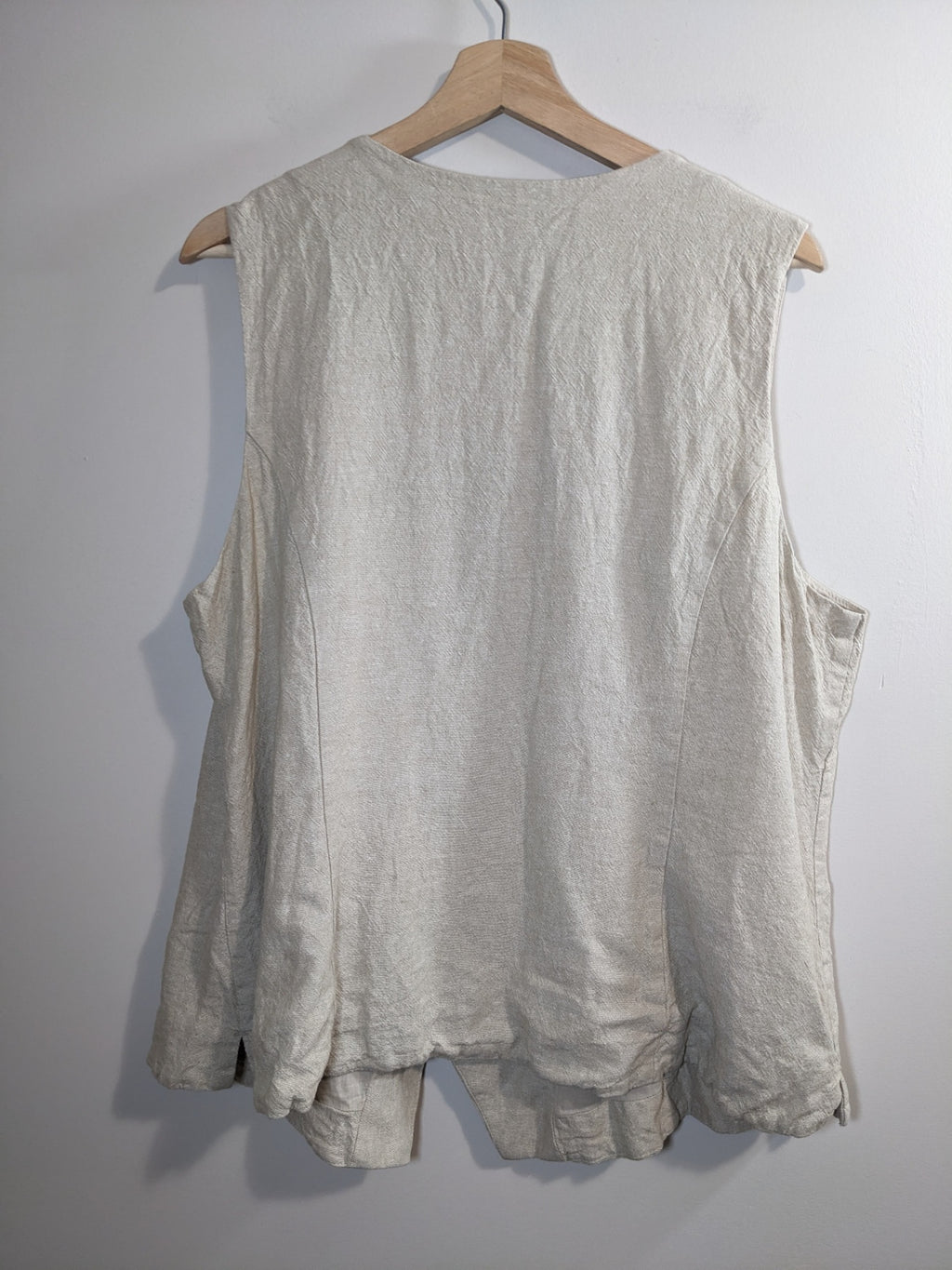 Old Navy Linen Beige Sleeveless Blouse - 2XL