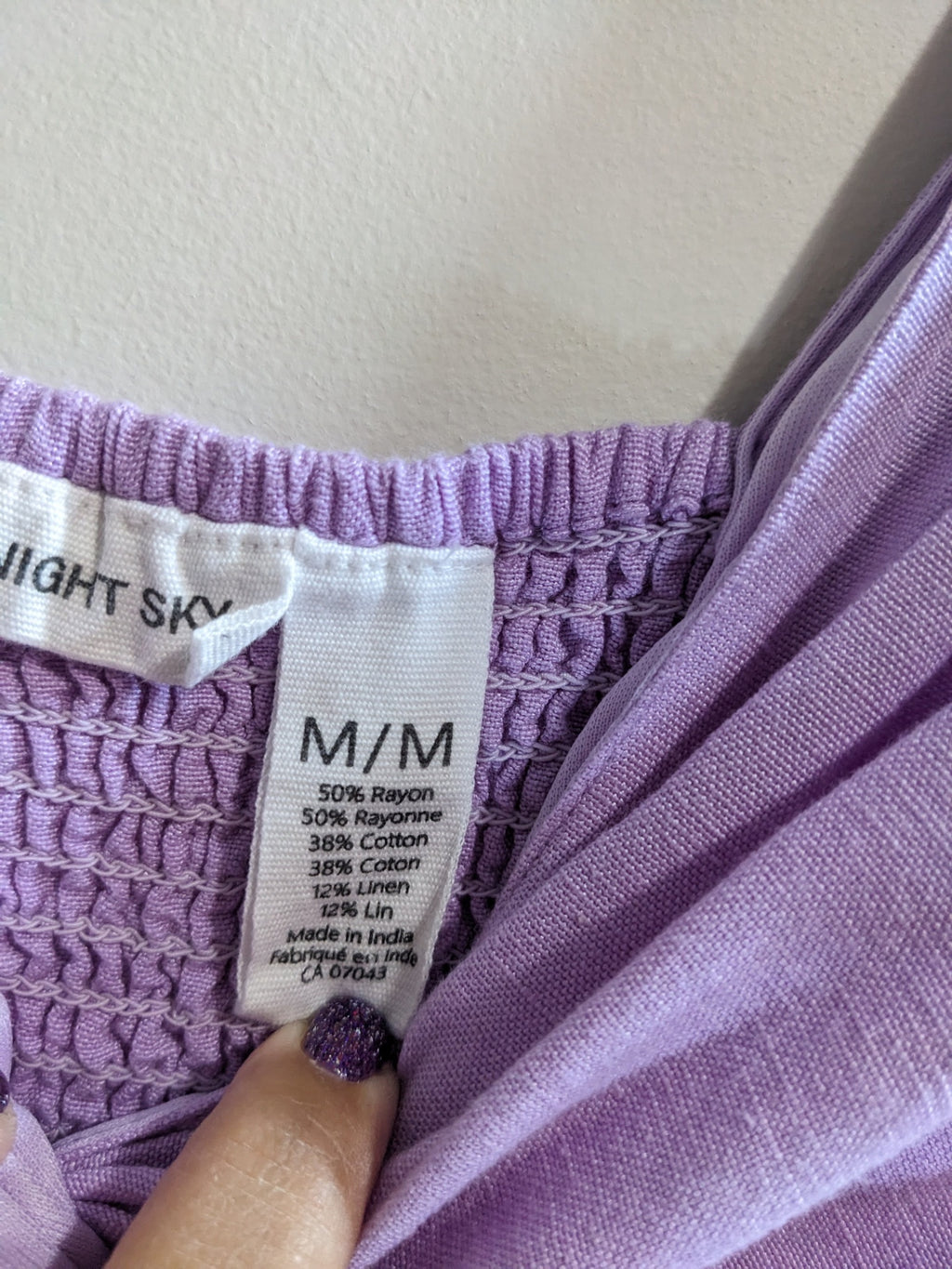 Midnight Sky Purple Crop Top - M