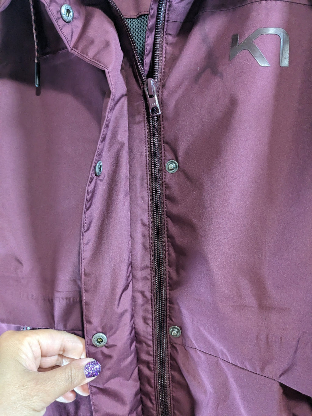 Kari Traa Burgundy Rain Jacket - XS