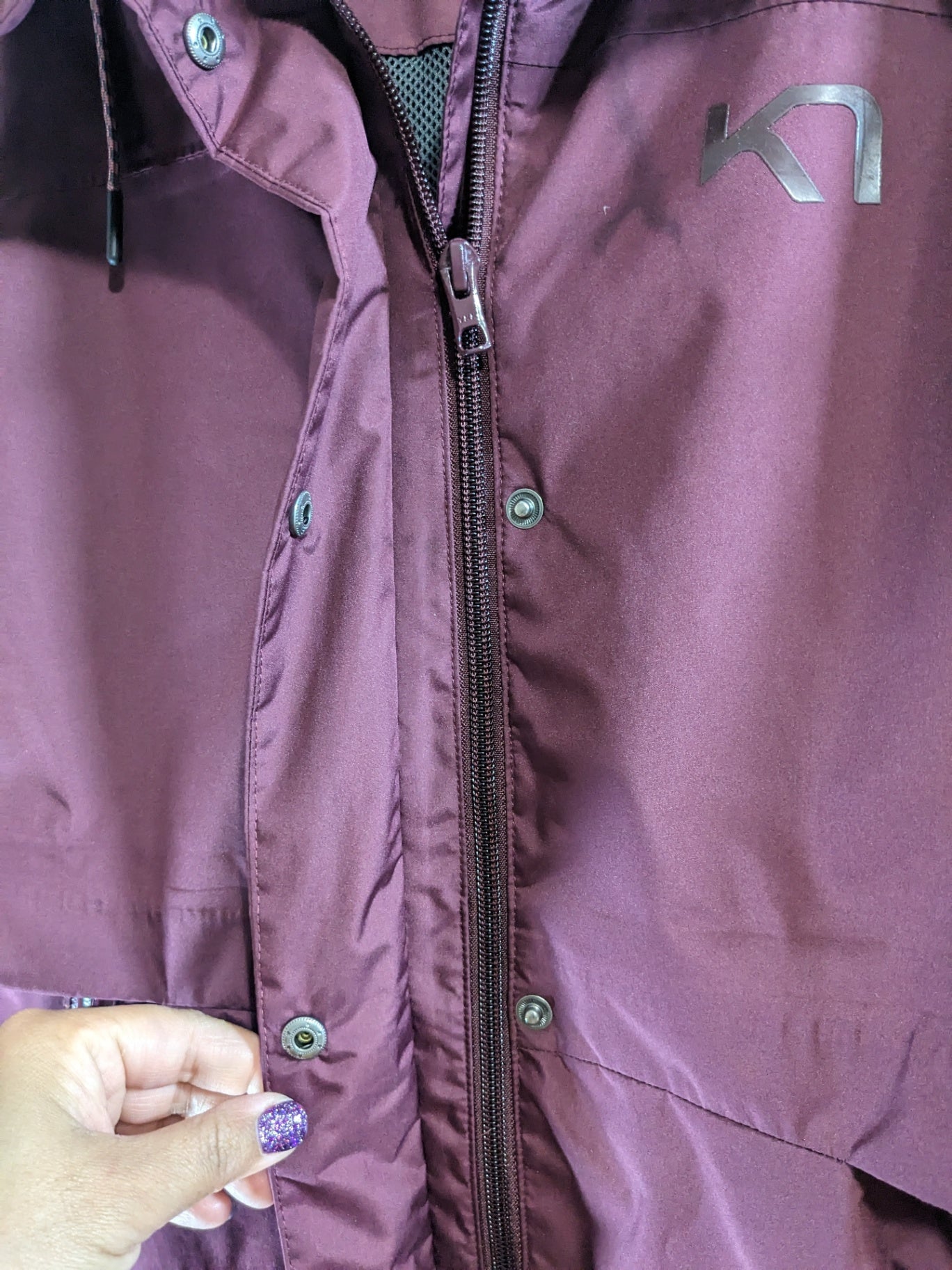 Kari Traa Burgundy Rain Jacket - XS