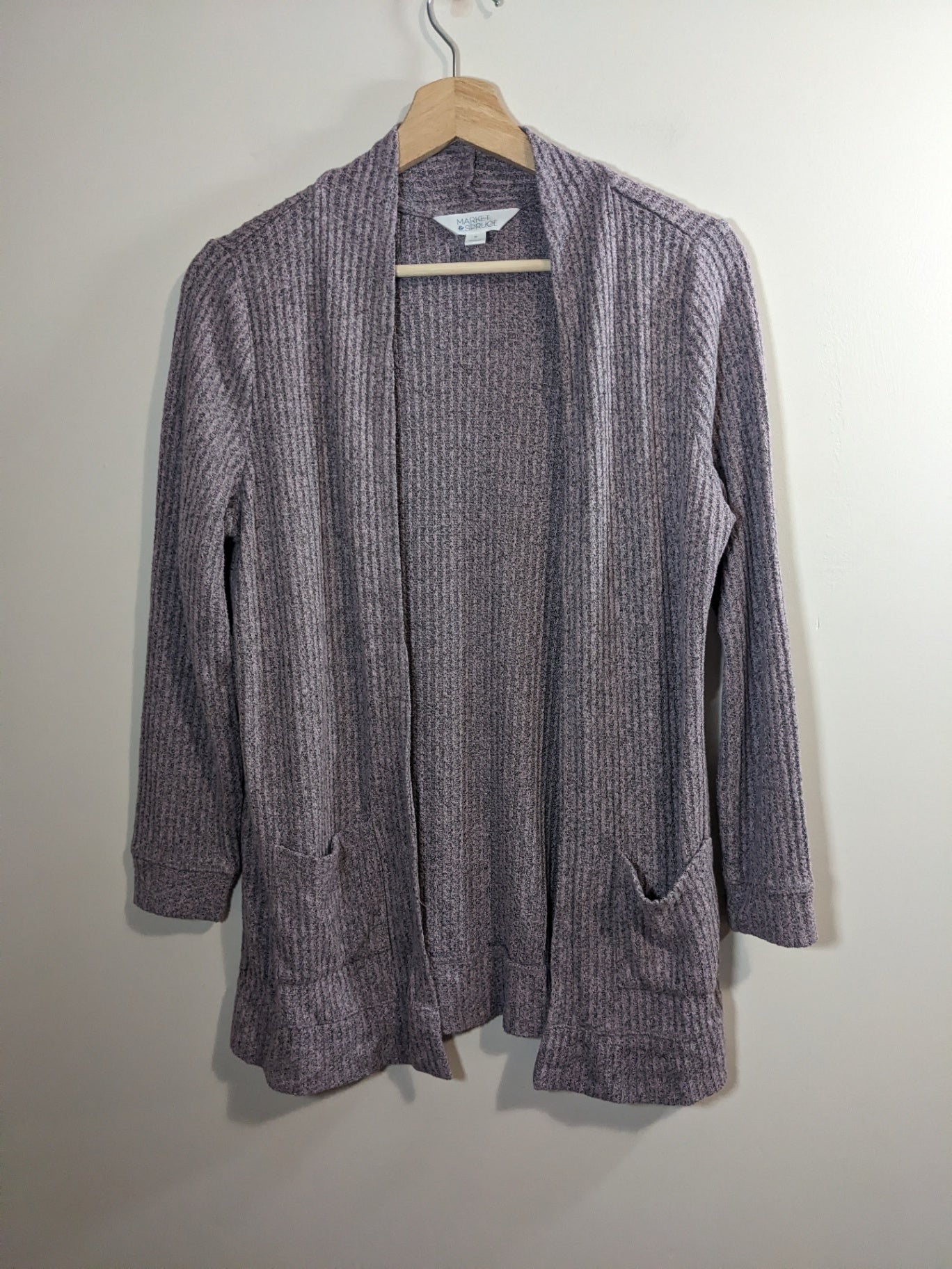 Market & Spruce Purple Cardigan - M