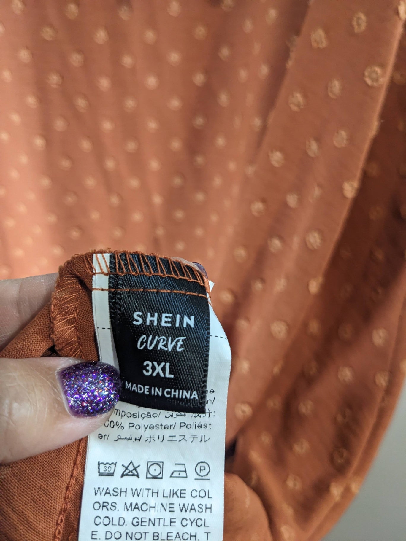 Shein Rust Midi Dress - 3XL