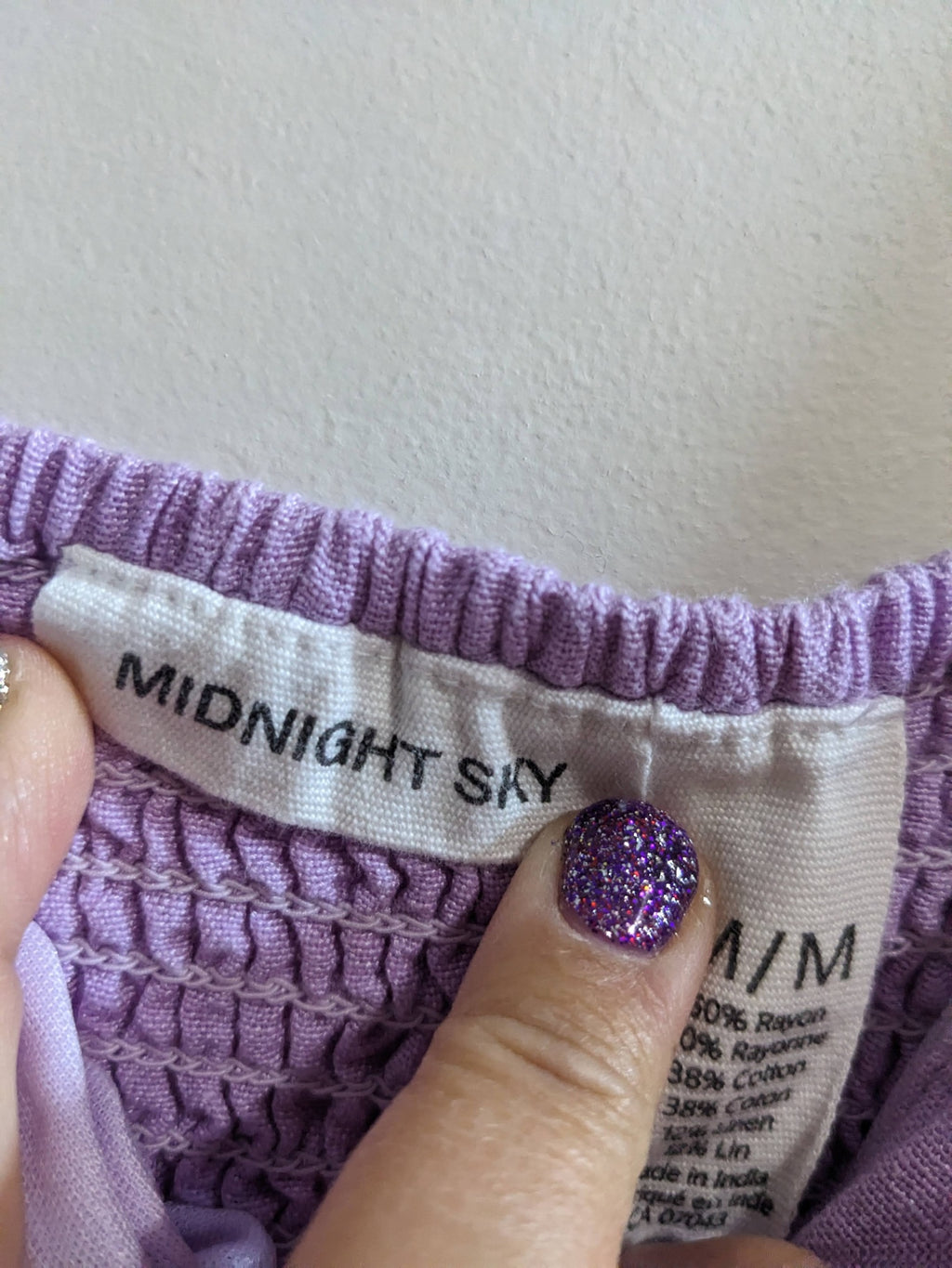Midnight Sky Purple Crop Top - M