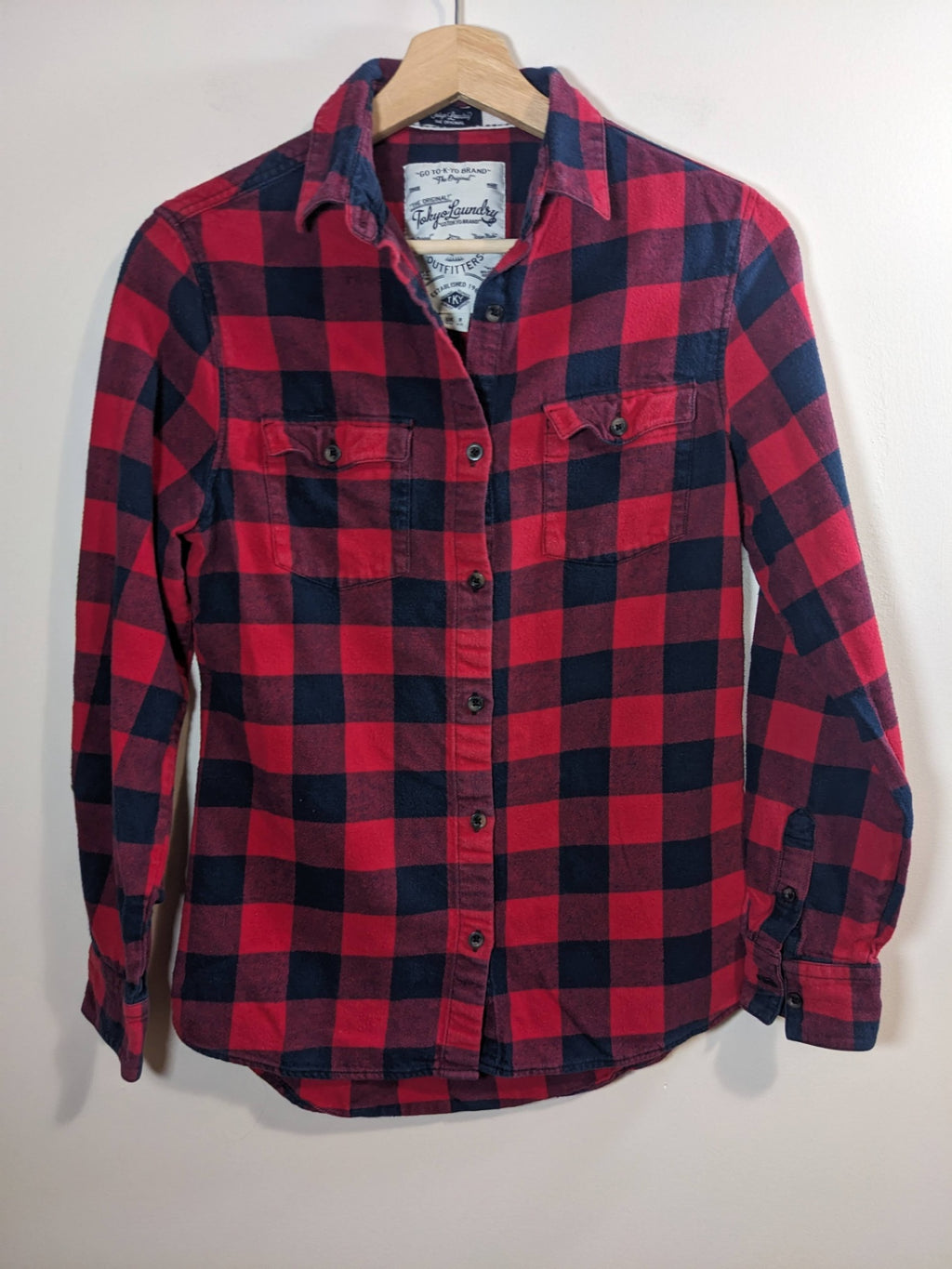 Tokyo Laundry Plaid Shirt - sz 8