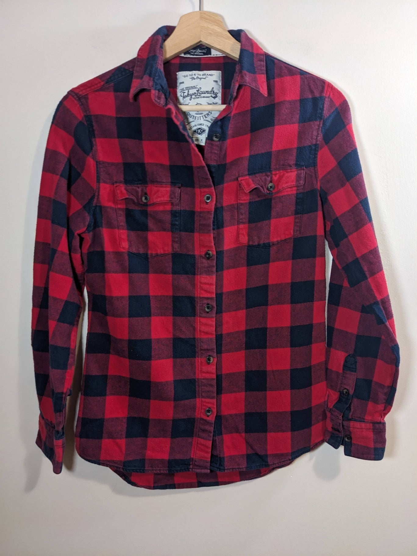 Tokyo Laundry Plaid Shirt - sz 8