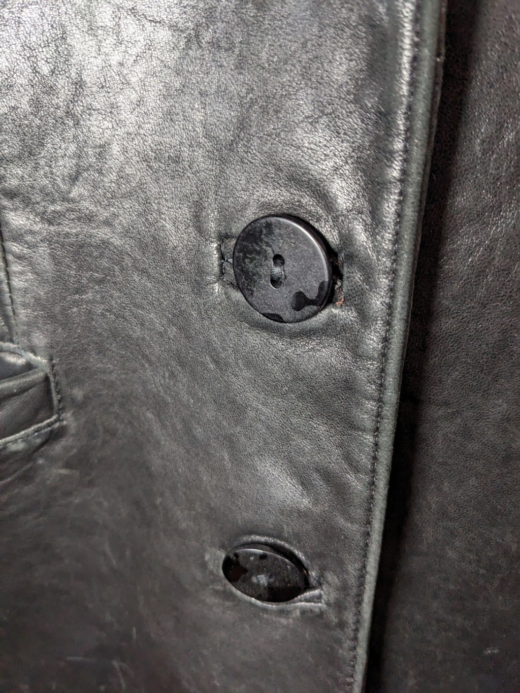 DANIER Black Leather Jacket- S