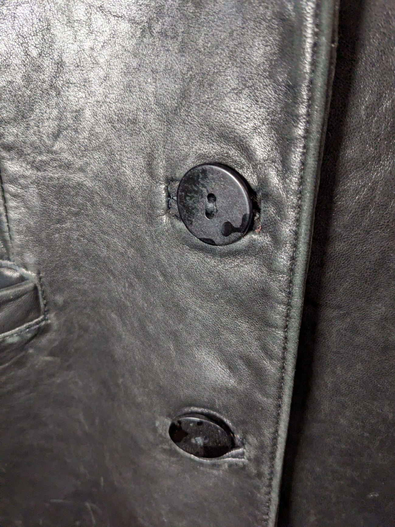 DANIER Black Leather Jacket- S