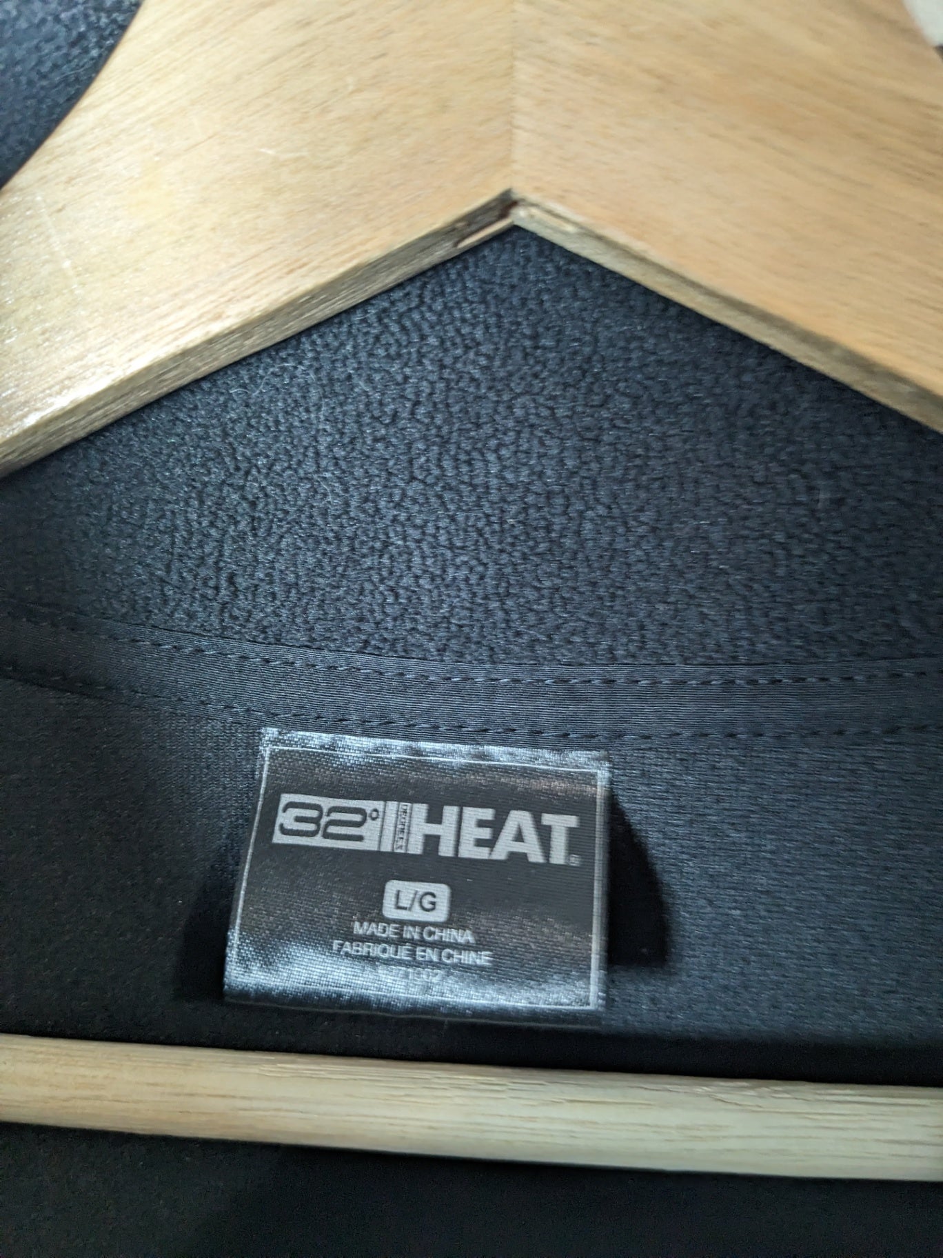32° Heat Black Fleece Pullover - L