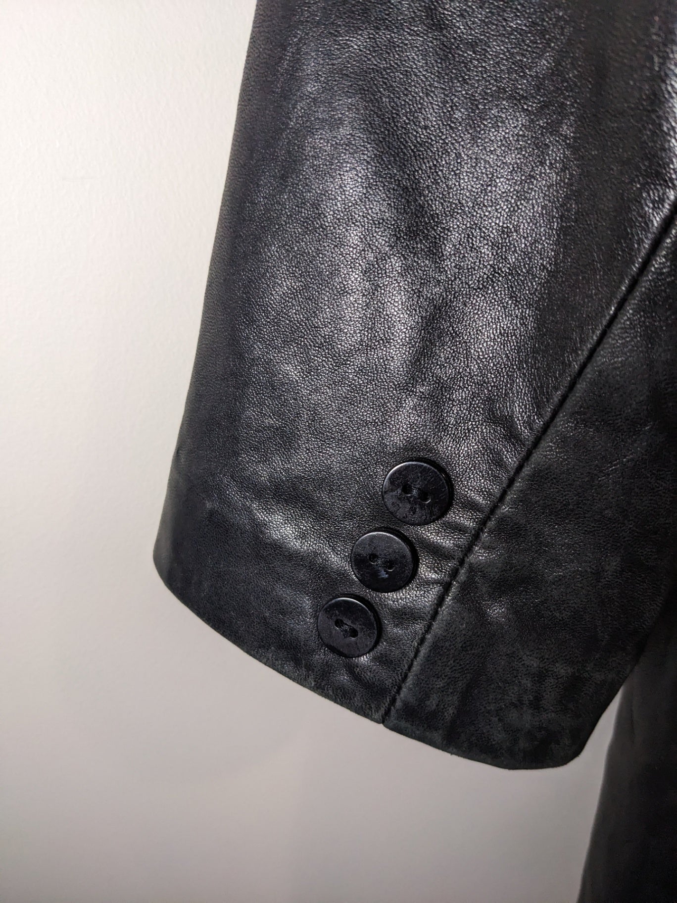 DANIER Black Leather Jacket- S