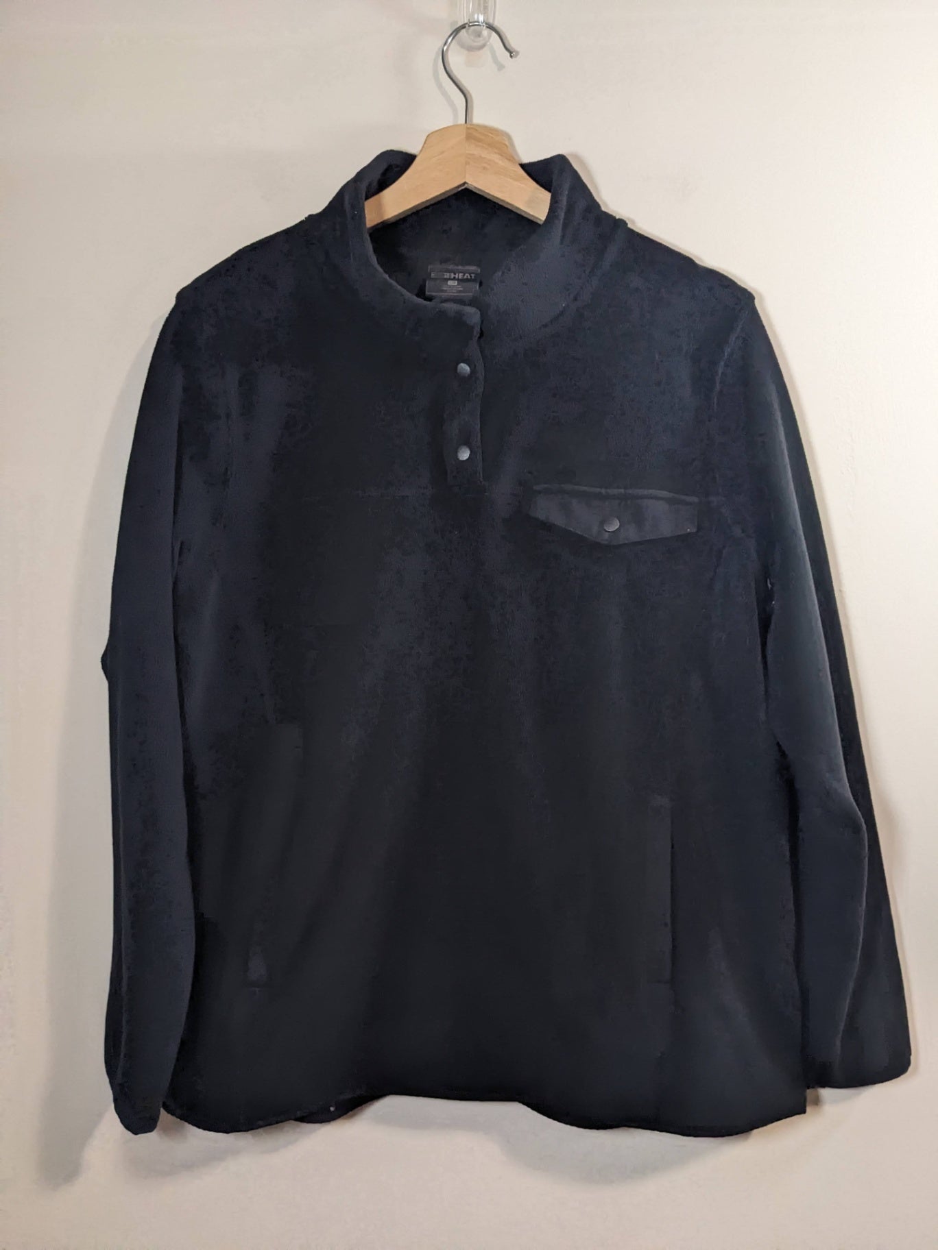 32° Heat Black Fleece Pullover - L