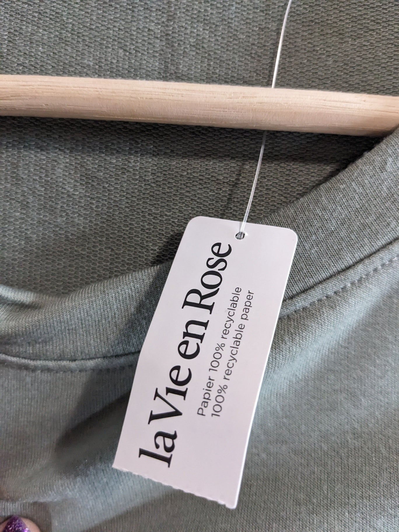 NWT la Vie en Rose Sage Crewneck - XS
