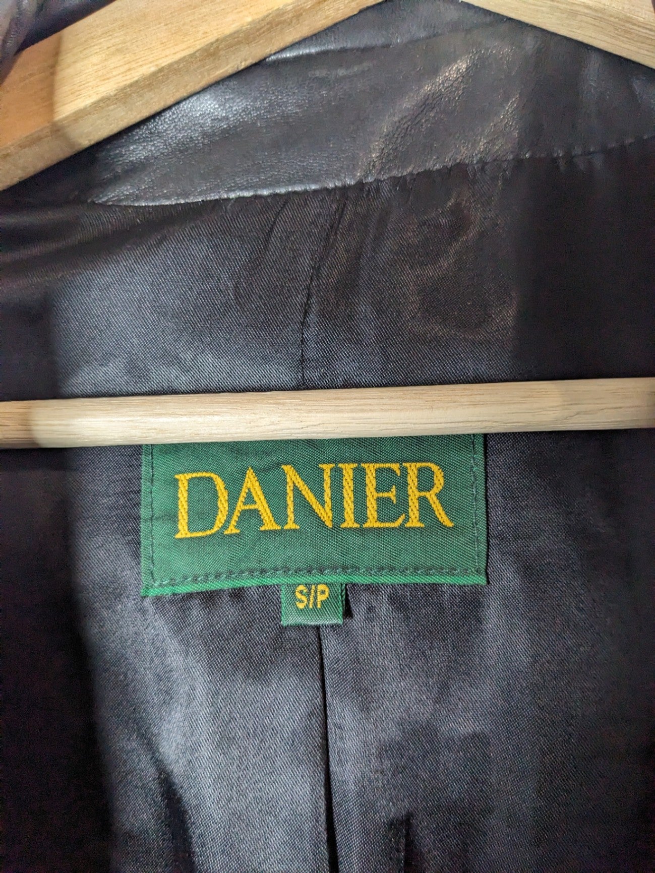 DANIER Black Leather Jacket- S
