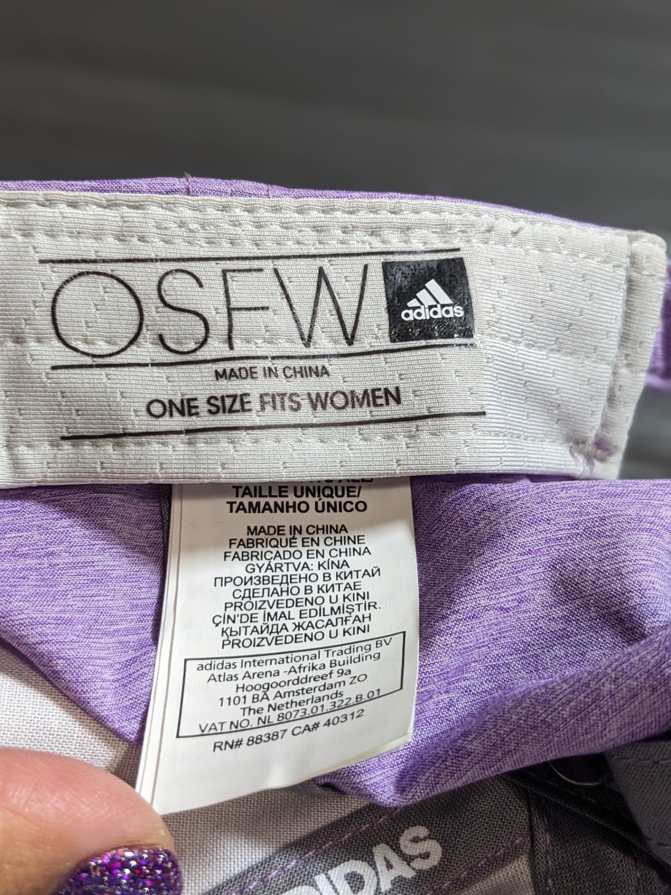 NWOT adidas martini purple hat - One Size