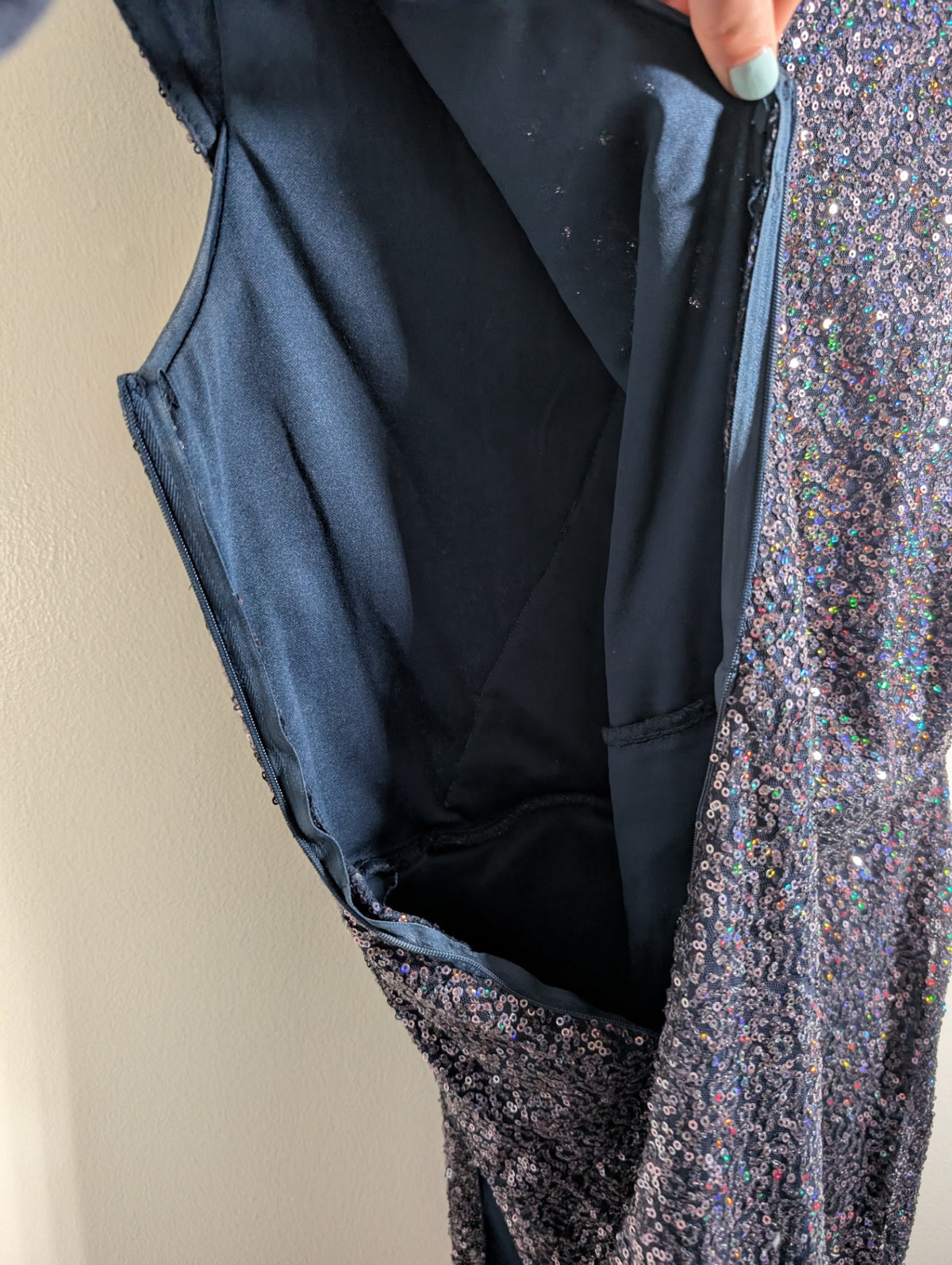 Black Collection sequin dress - XS