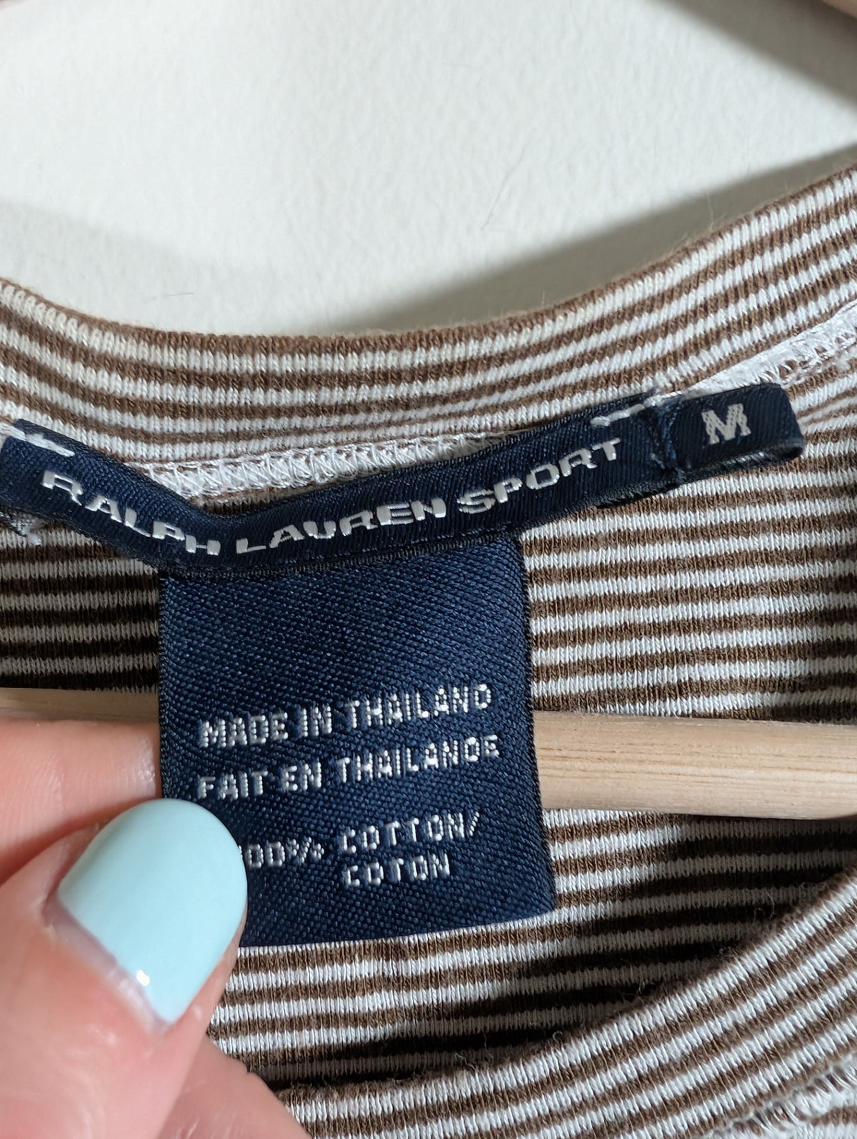 Ralph Lauren Sport brown striped tee - Medium