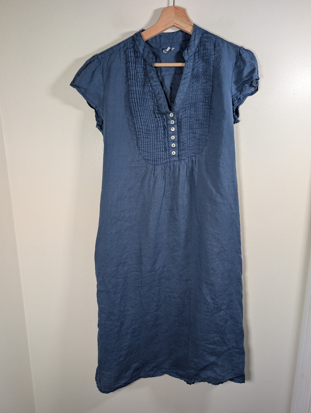 Puro lino blue linen dress - Small