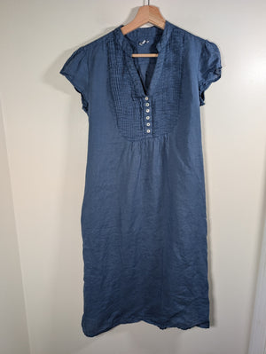 Puro lino blue linen dress - Small