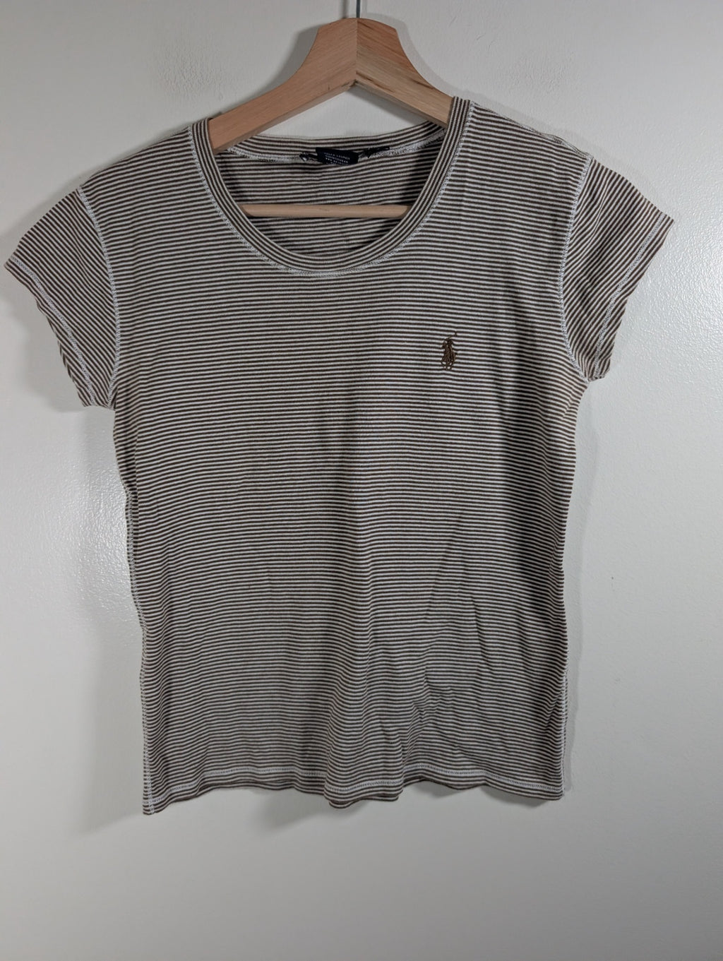 Ralph Lauren Sport brown striped tee - Medium