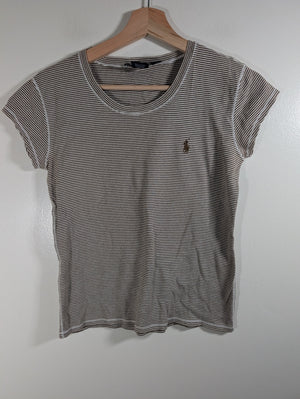Ralph Lauren Sport brown striped tee - Medium