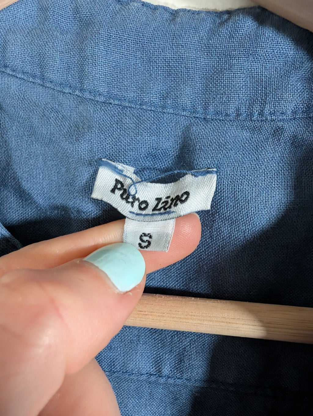Puro lino blue linen dress - Small