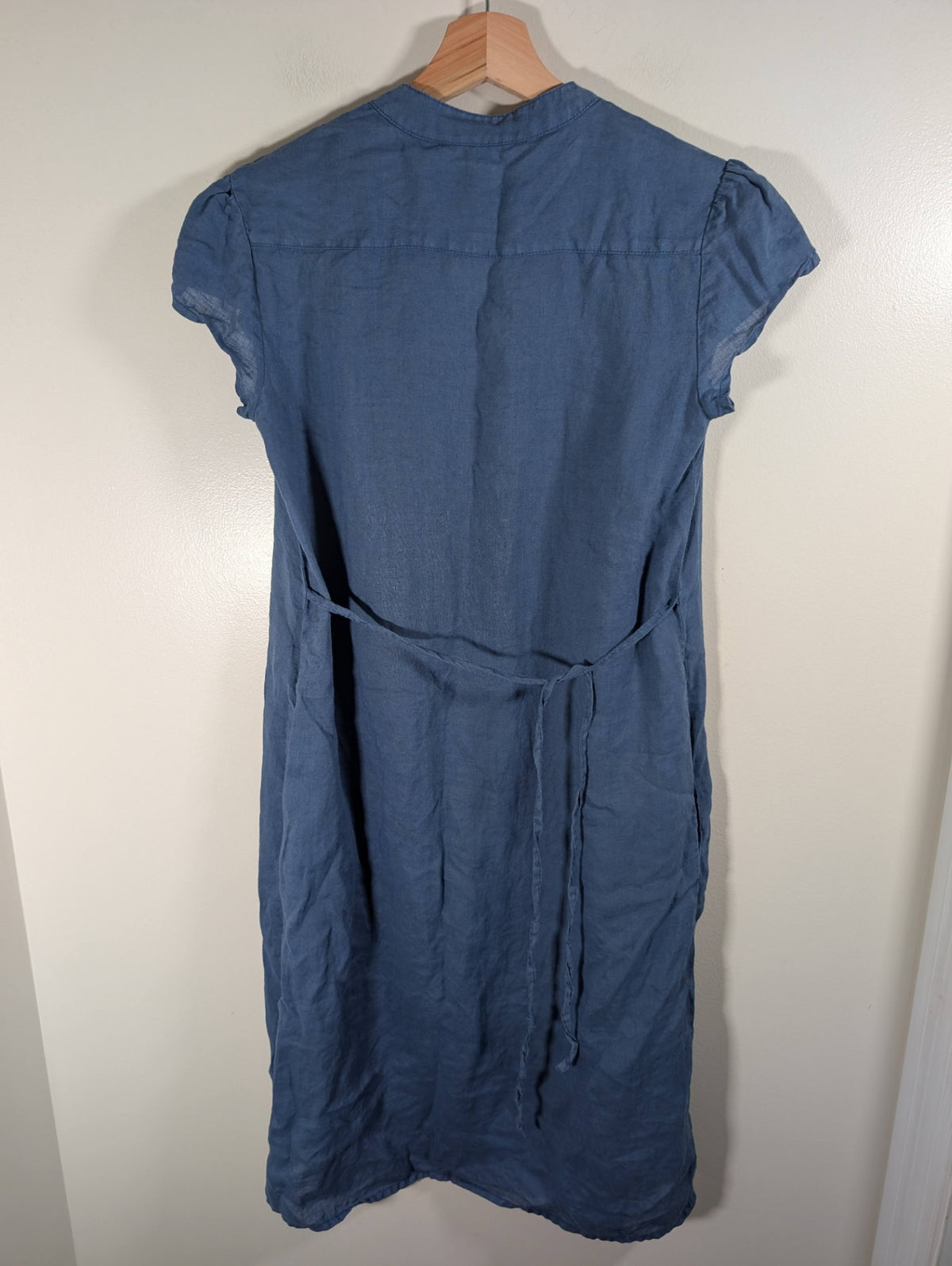 Puro lino blue linen dress - Small