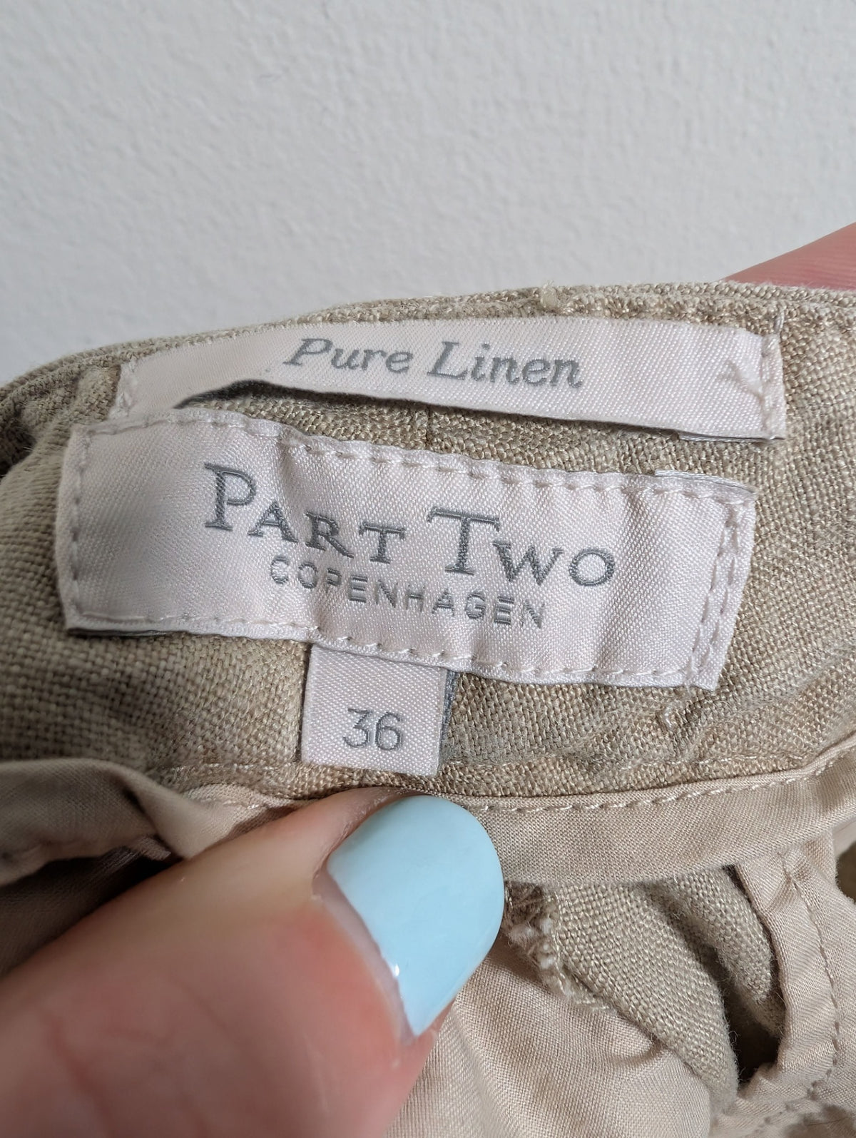 Part Two beige linen pants - 36