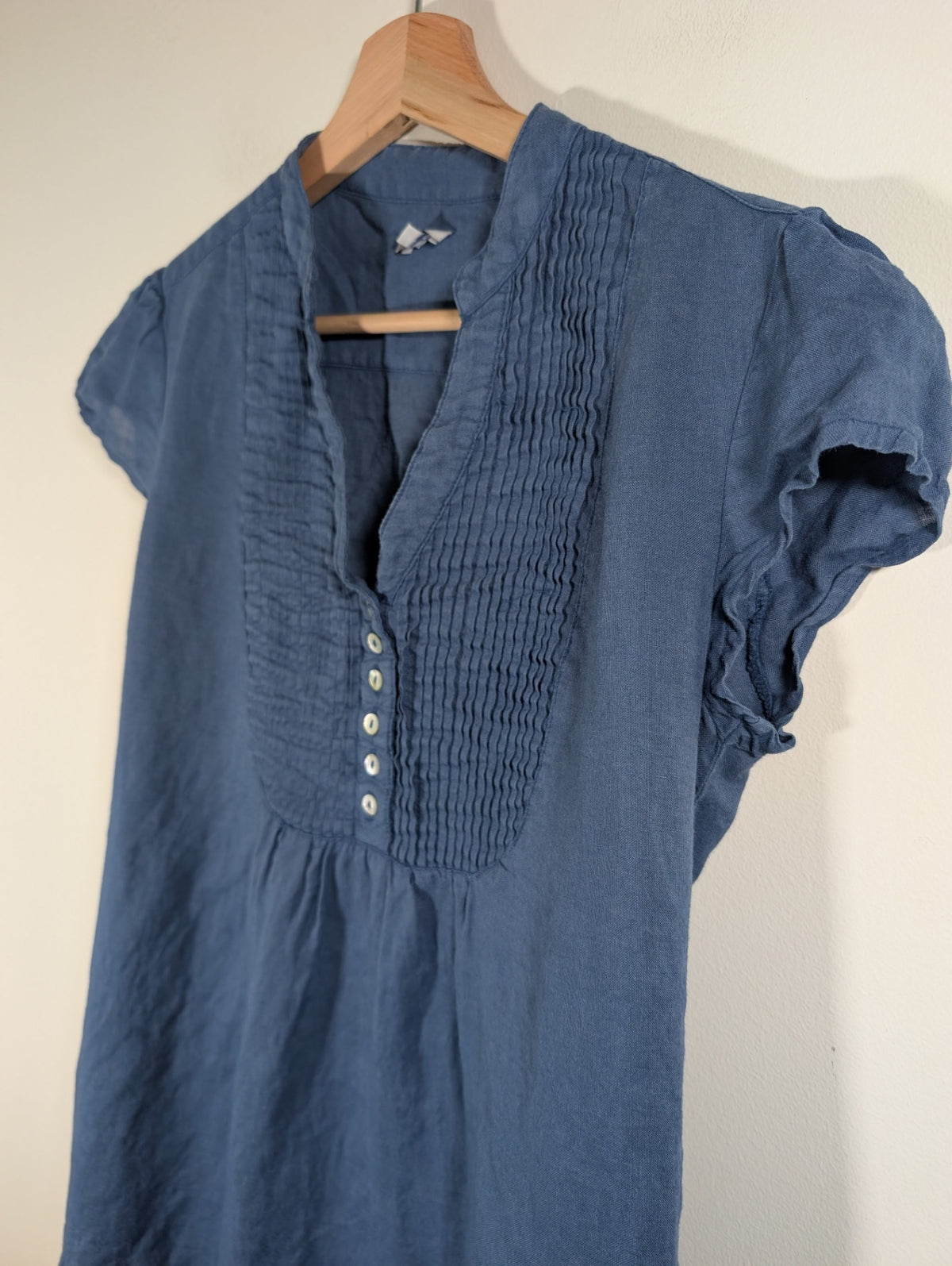 Puro lino blue linen dress - Small