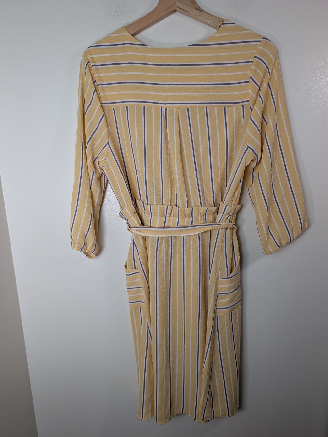 Monteau yellow striped dress - Large