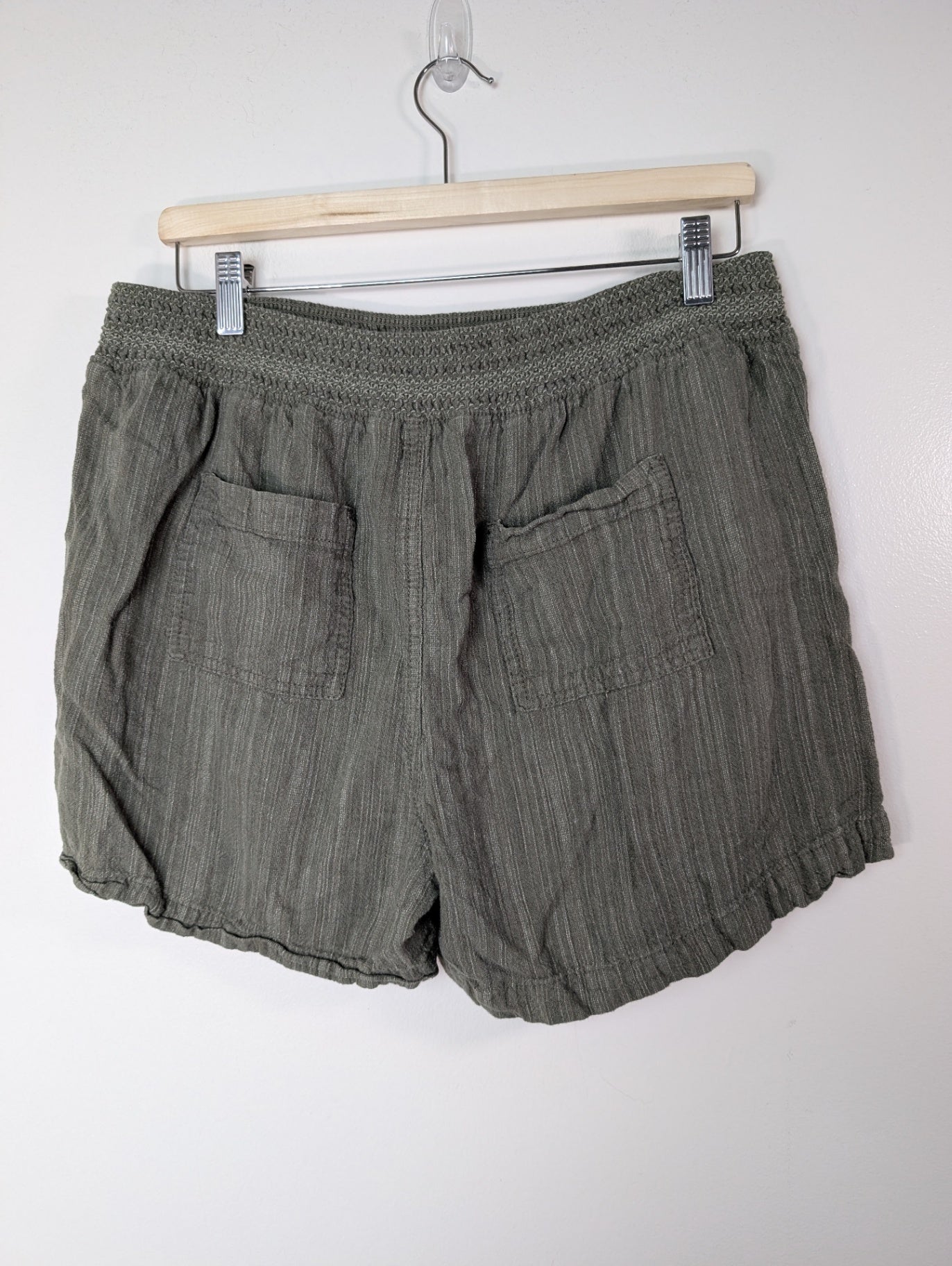Briggs green linen shorts - Large