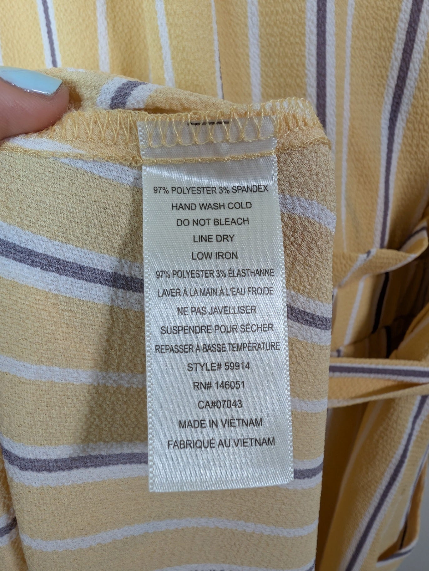 Monteau yellow striped dress - Large