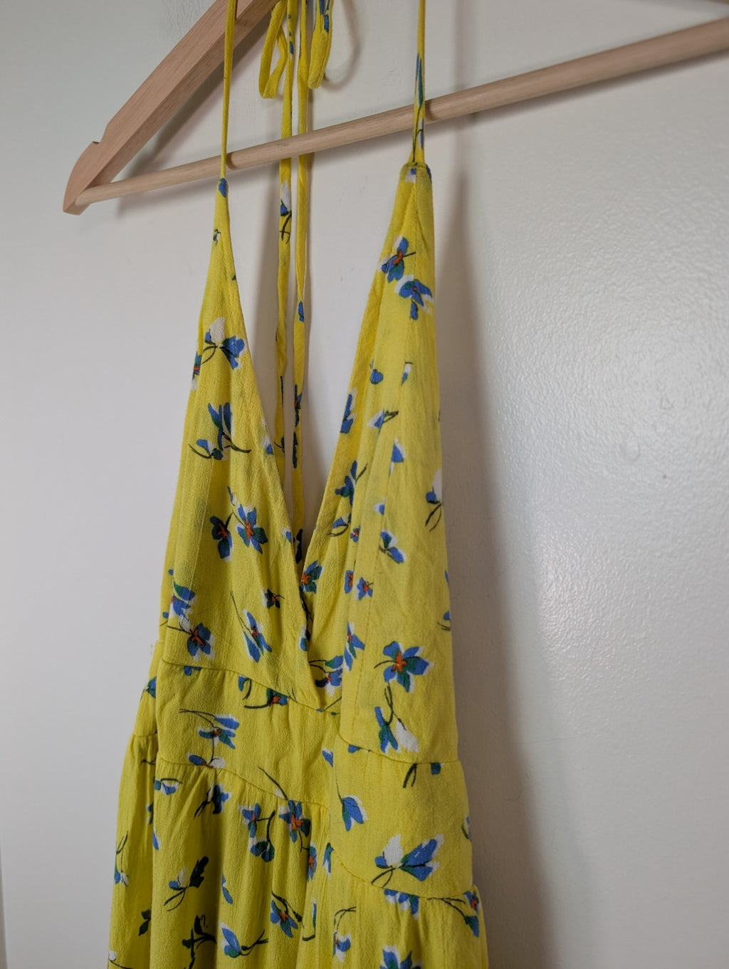 O'Neill yellow floral maxi dress - Small