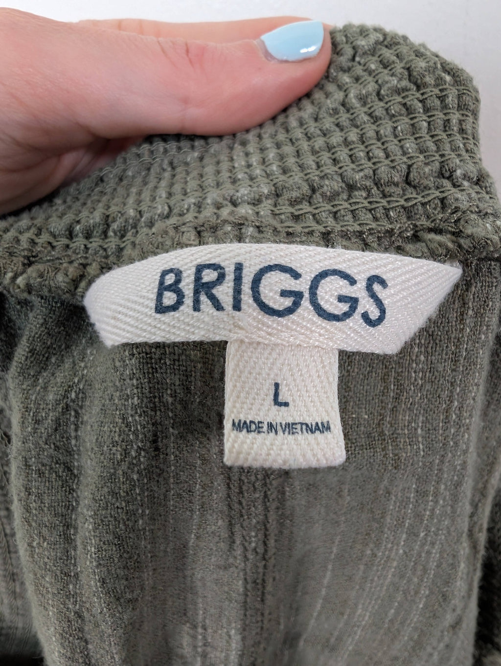 Briggs green linen shorts - Large
