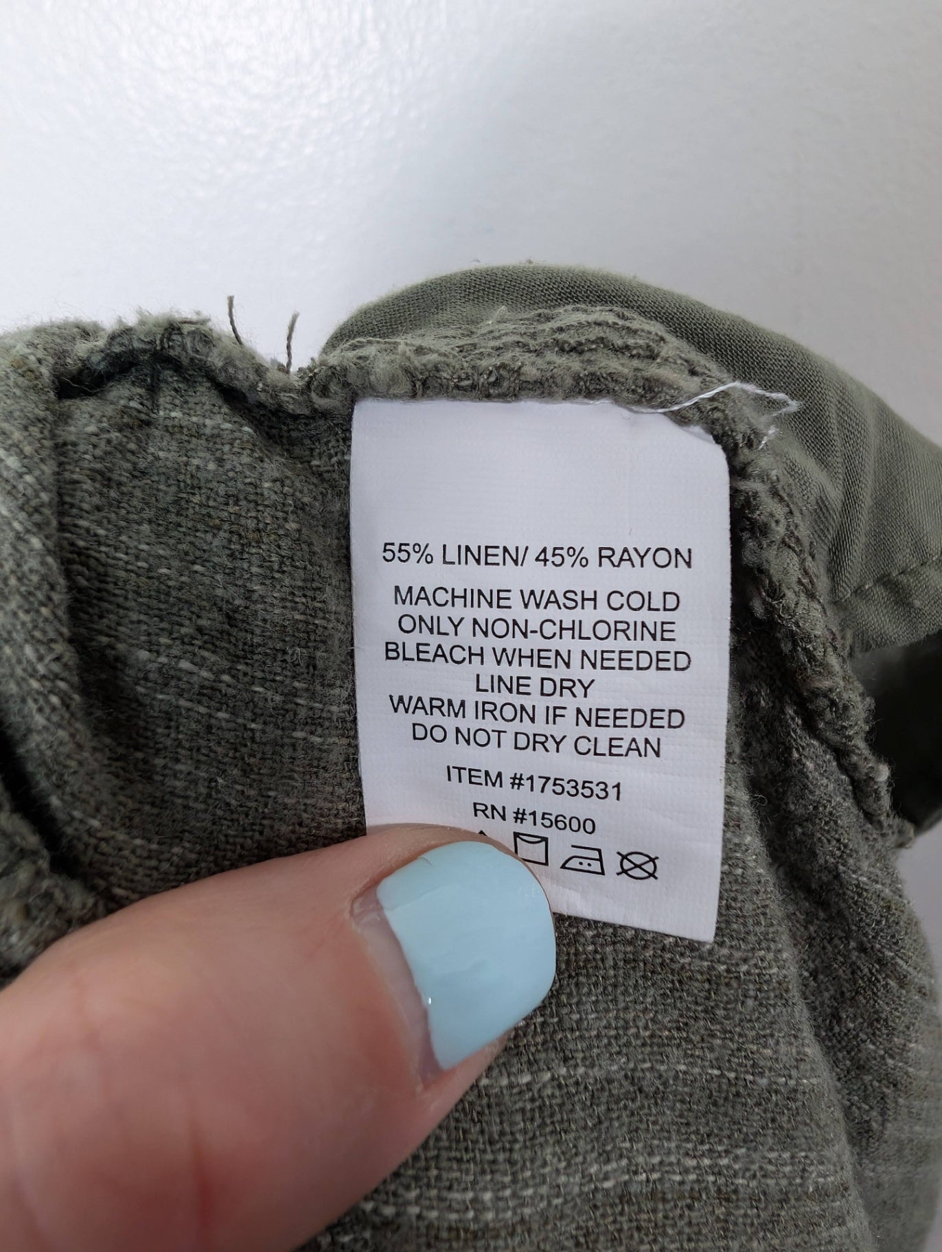 Briggs green linen shorts - Large