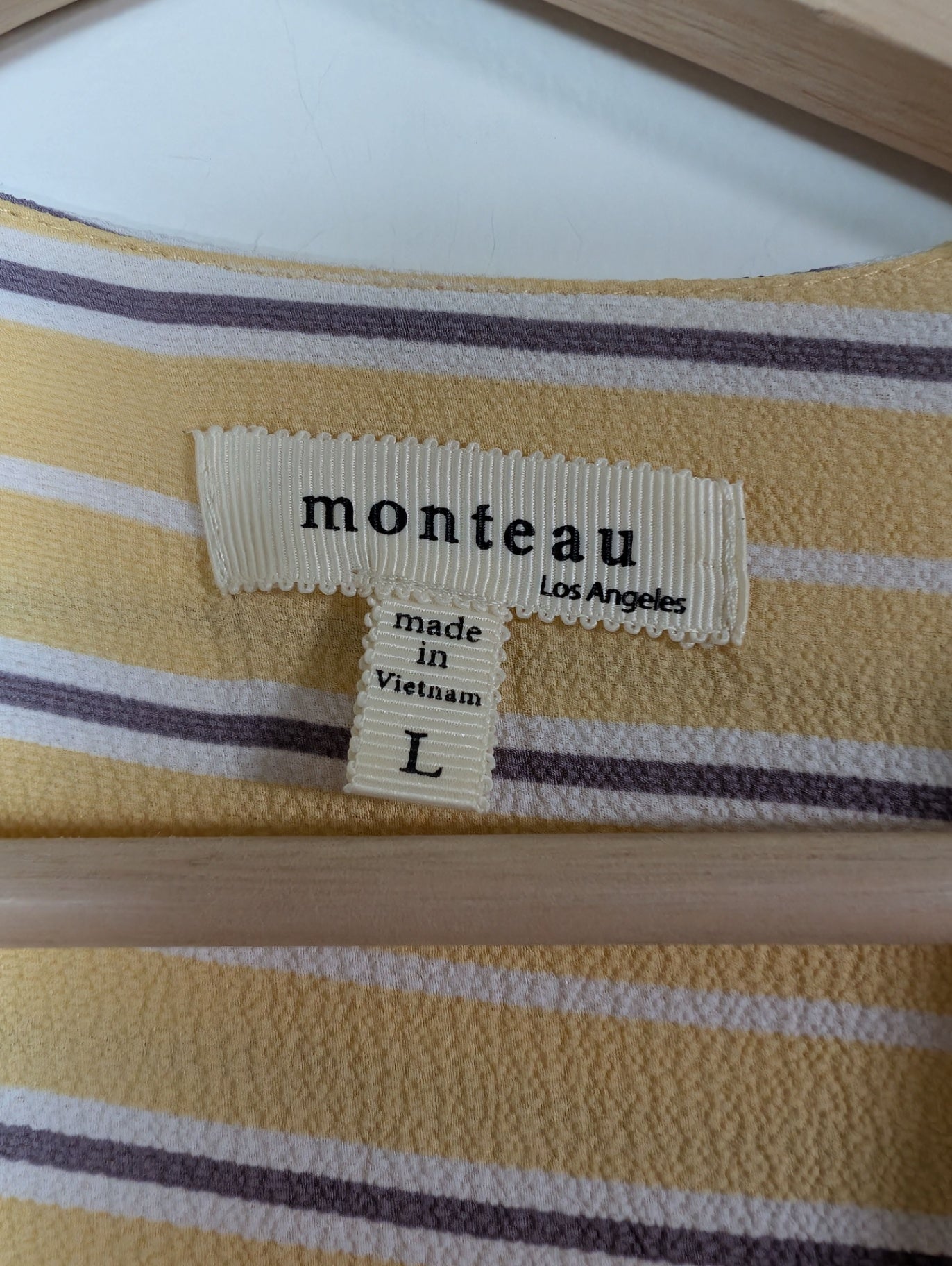 Monteau yellow striped dress - Large