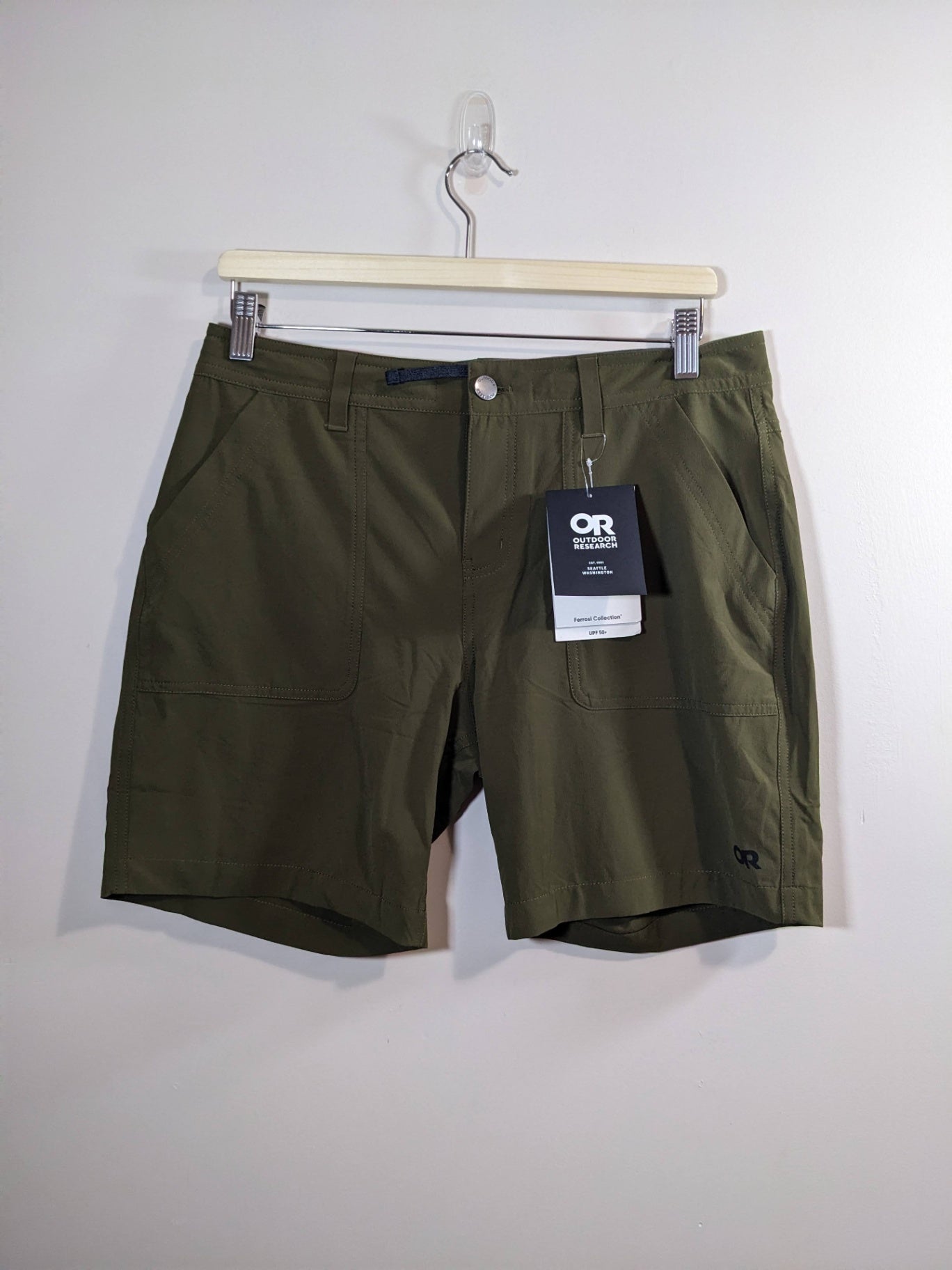 NWT Outdoor Research Olive Utility Shorts - sz 8