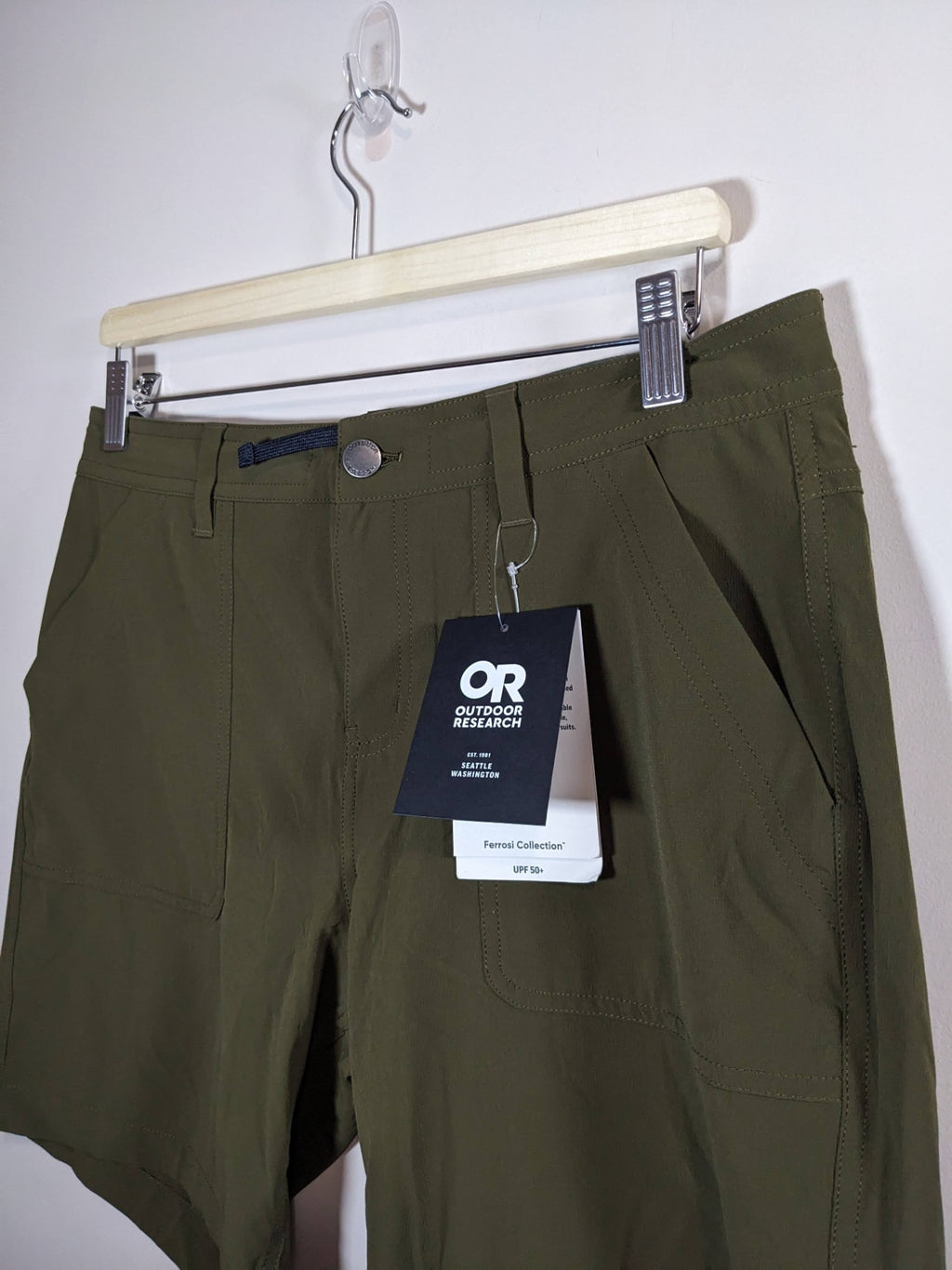 NWT Outdoor Research Olive Utility Shorts - sz 8