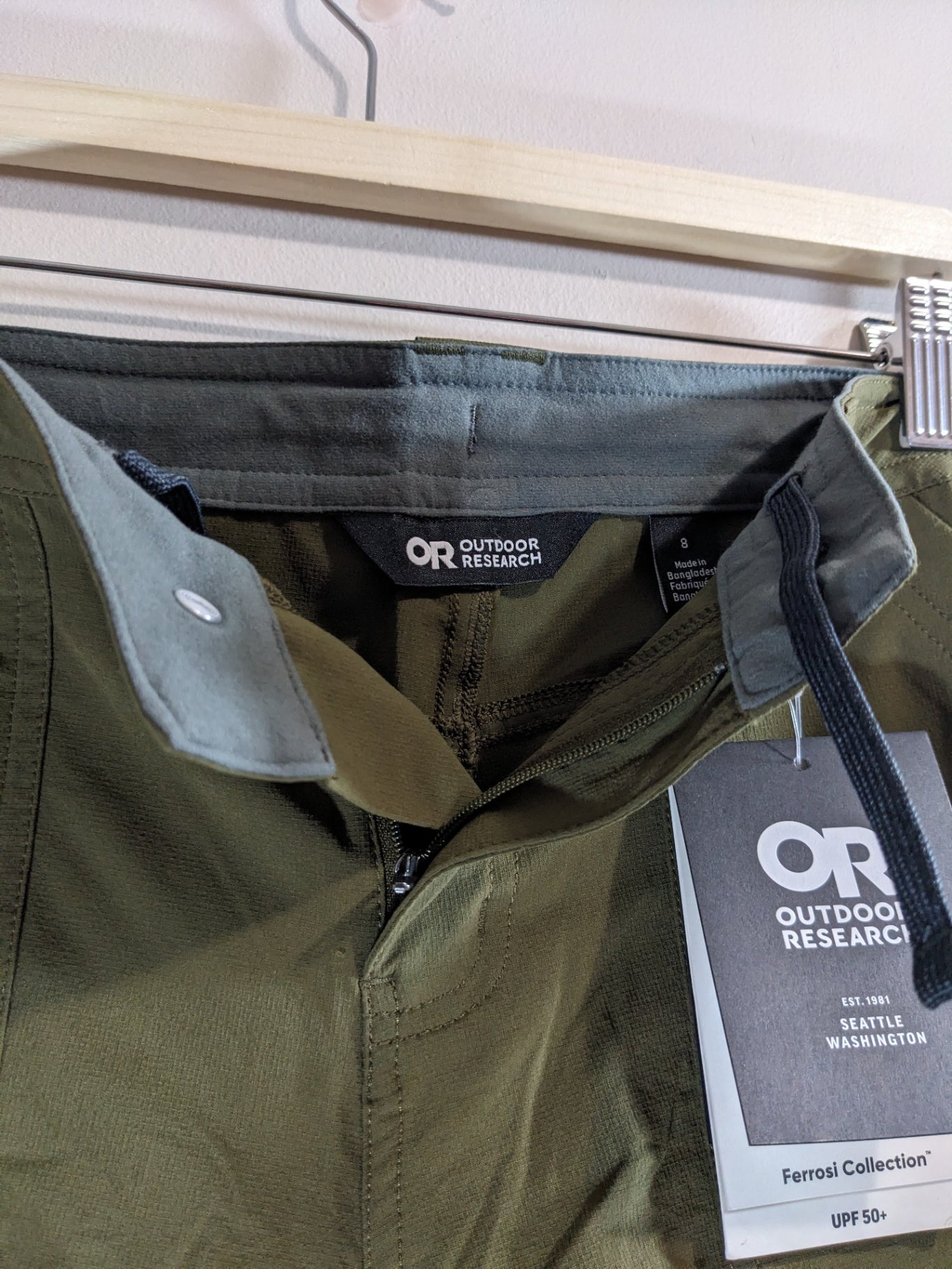NWT Outdoor Research Olive Utility Shorts - sz 8