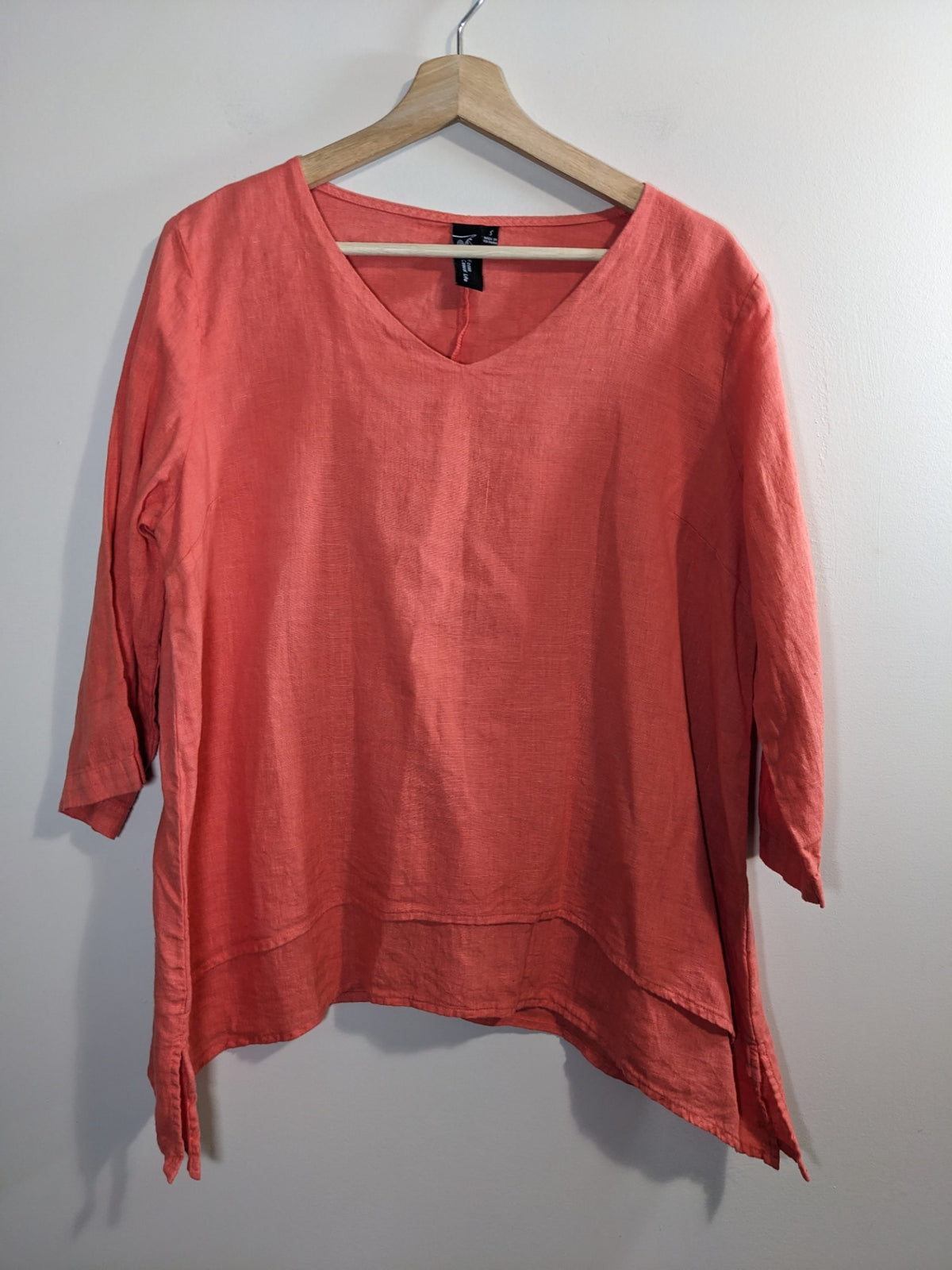 Focus Casual Life Coral Linen Shirt - S