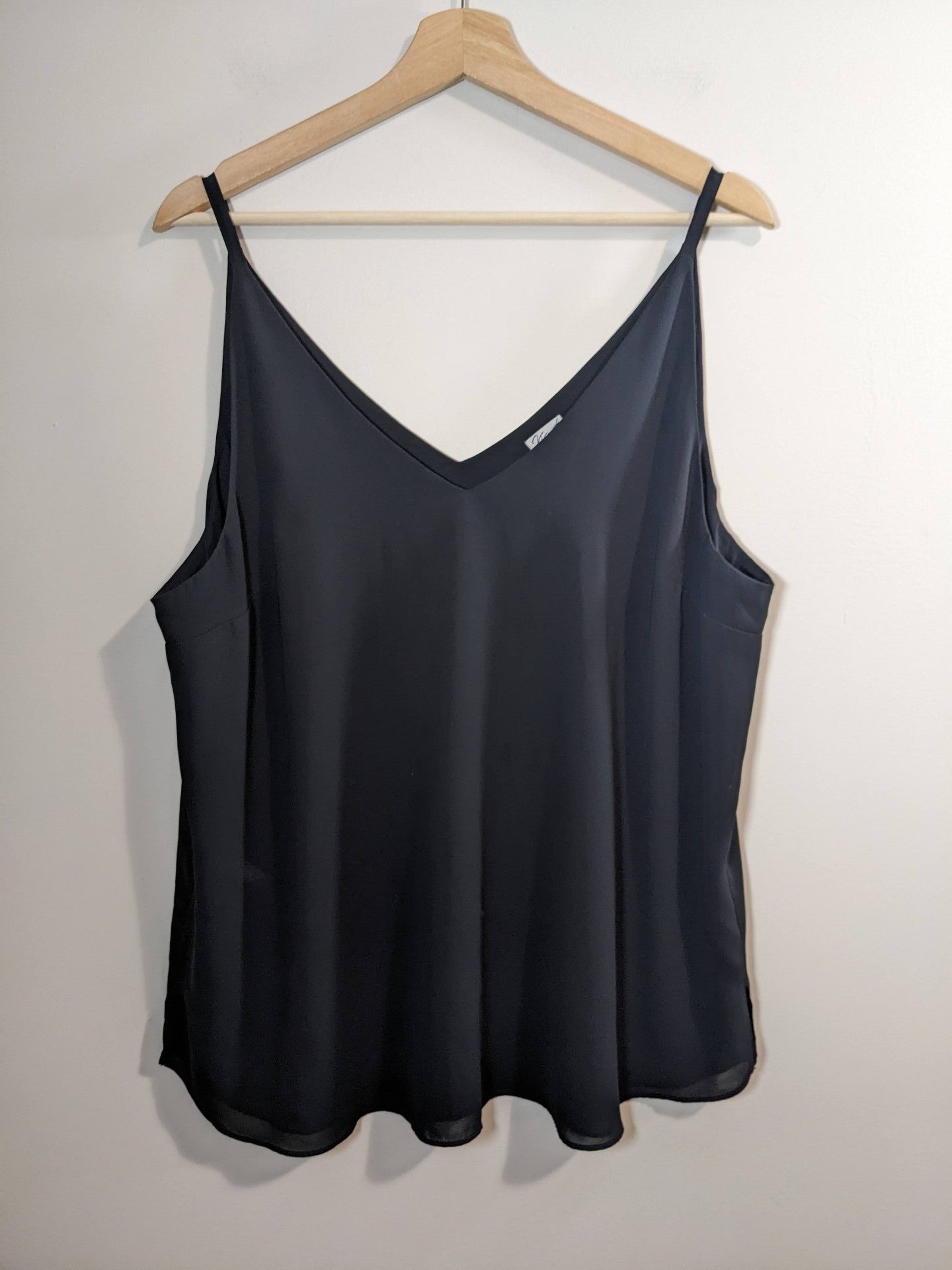 Kismet Black Spaghetti Strap Blouse- XL