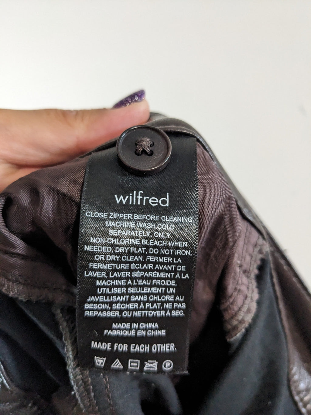 Wilfred Leather Brown Pants - sz 10