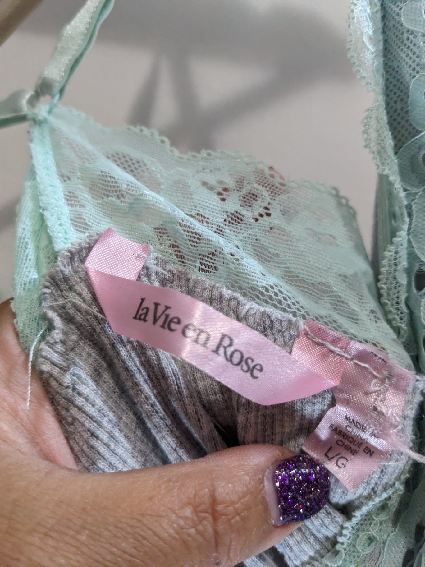 la Vie en Rose Lace Tank - L